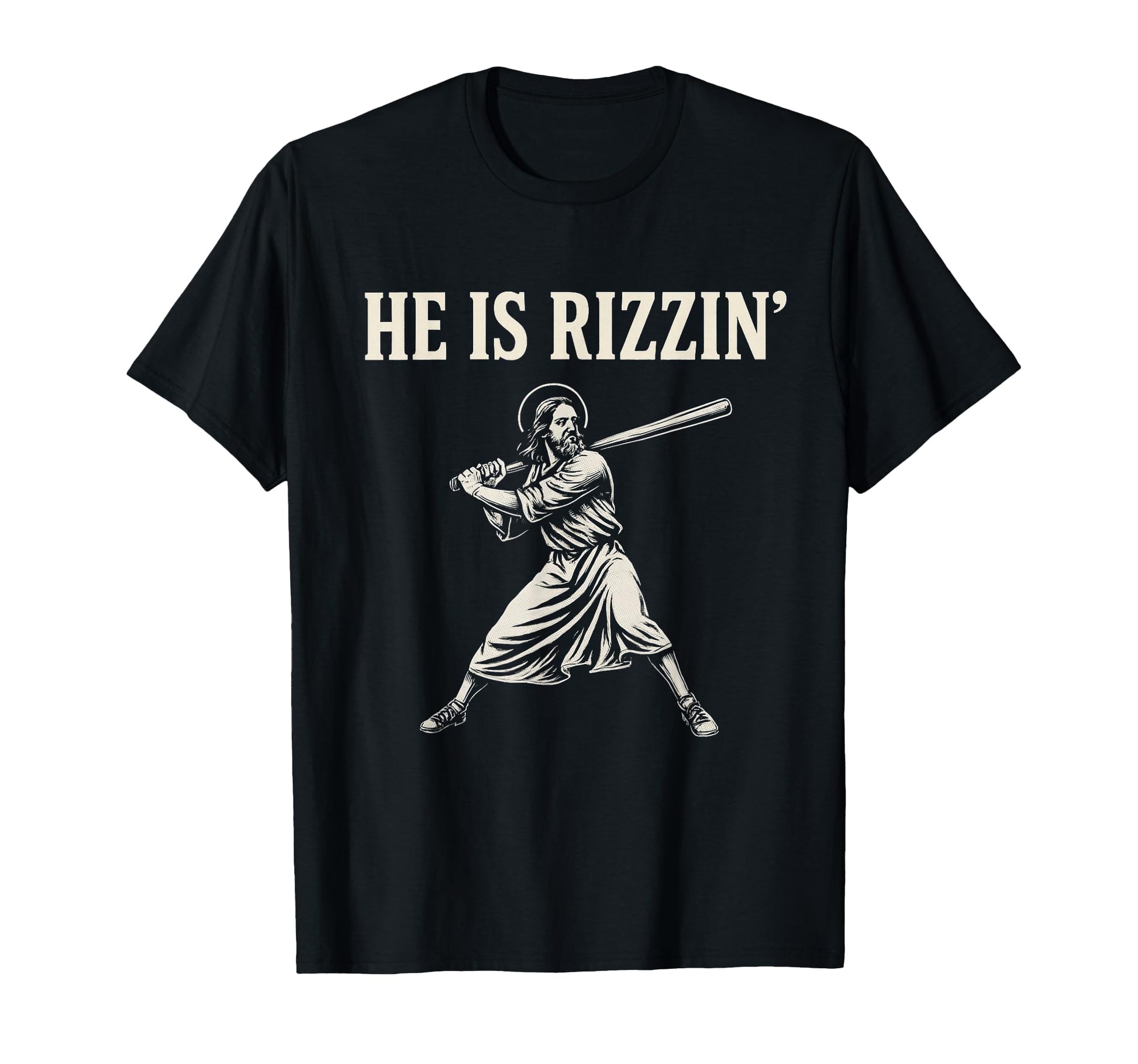 He Is Rizzin Funny Jesus Baseball Meme T-Shirt - Aesthetic Graphic Unisex - T-Shirt, Sweatshirt, Hoodie