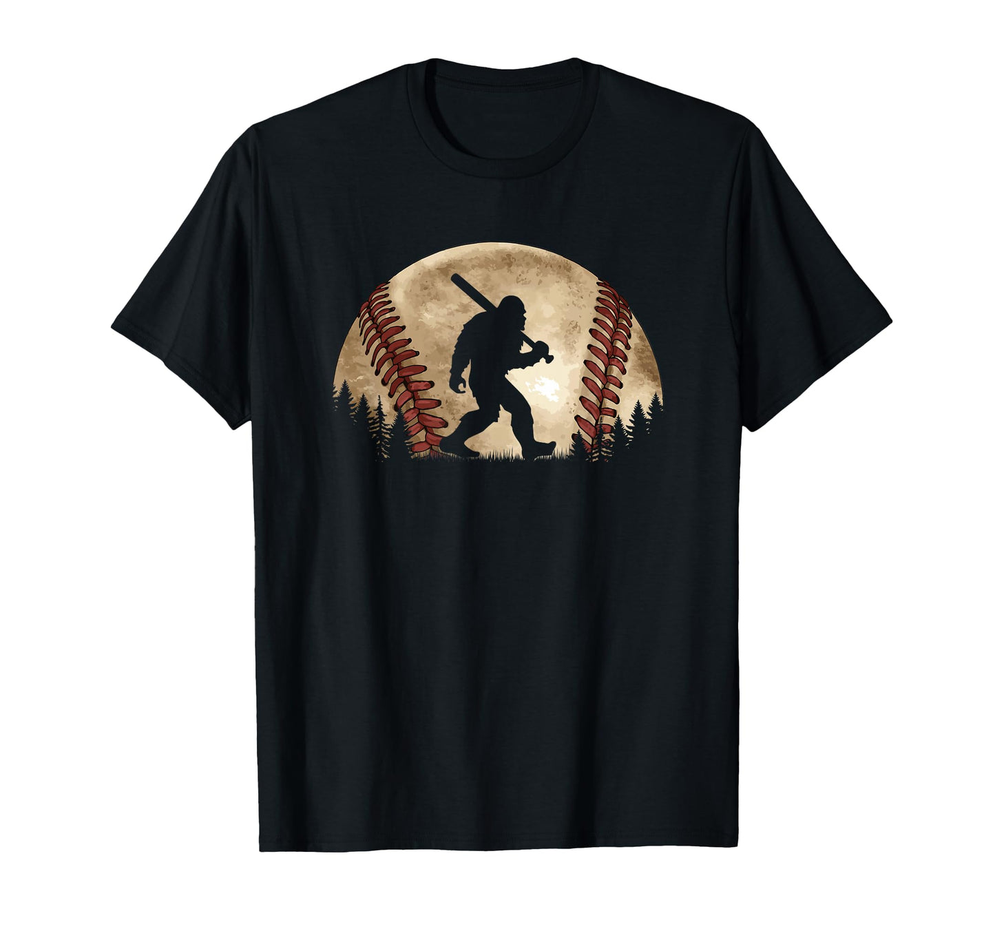 Funny Bigfoot Baseball Sasquatch T-Shirt - Unique Graphic Men Women - T-Shirt, Sweatshirt, Hoodie