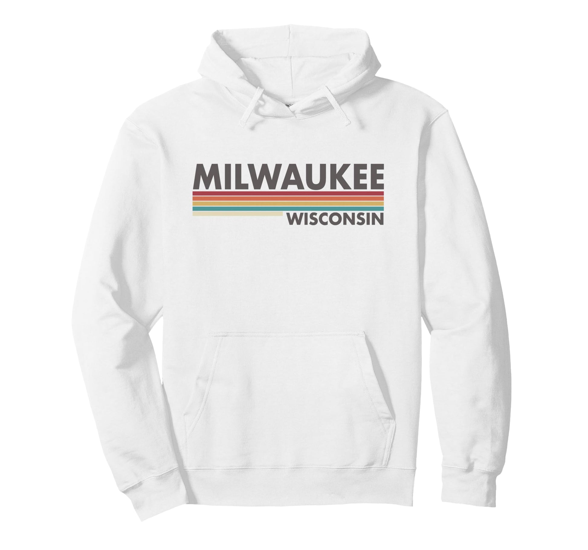 Milwaukee Wisconsin Stripes Hoodie - Aesthetic Graphic for Adults - T-Shirt, Sweatshirt, Hoodie