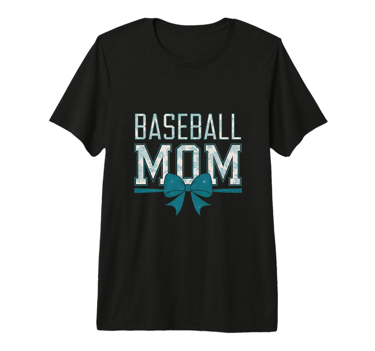 Baseball Mom Coquette Bow Mothers T-Shirt - Custom Art Print for Adults - T-Shirt, Sweatshirt, Hoodie