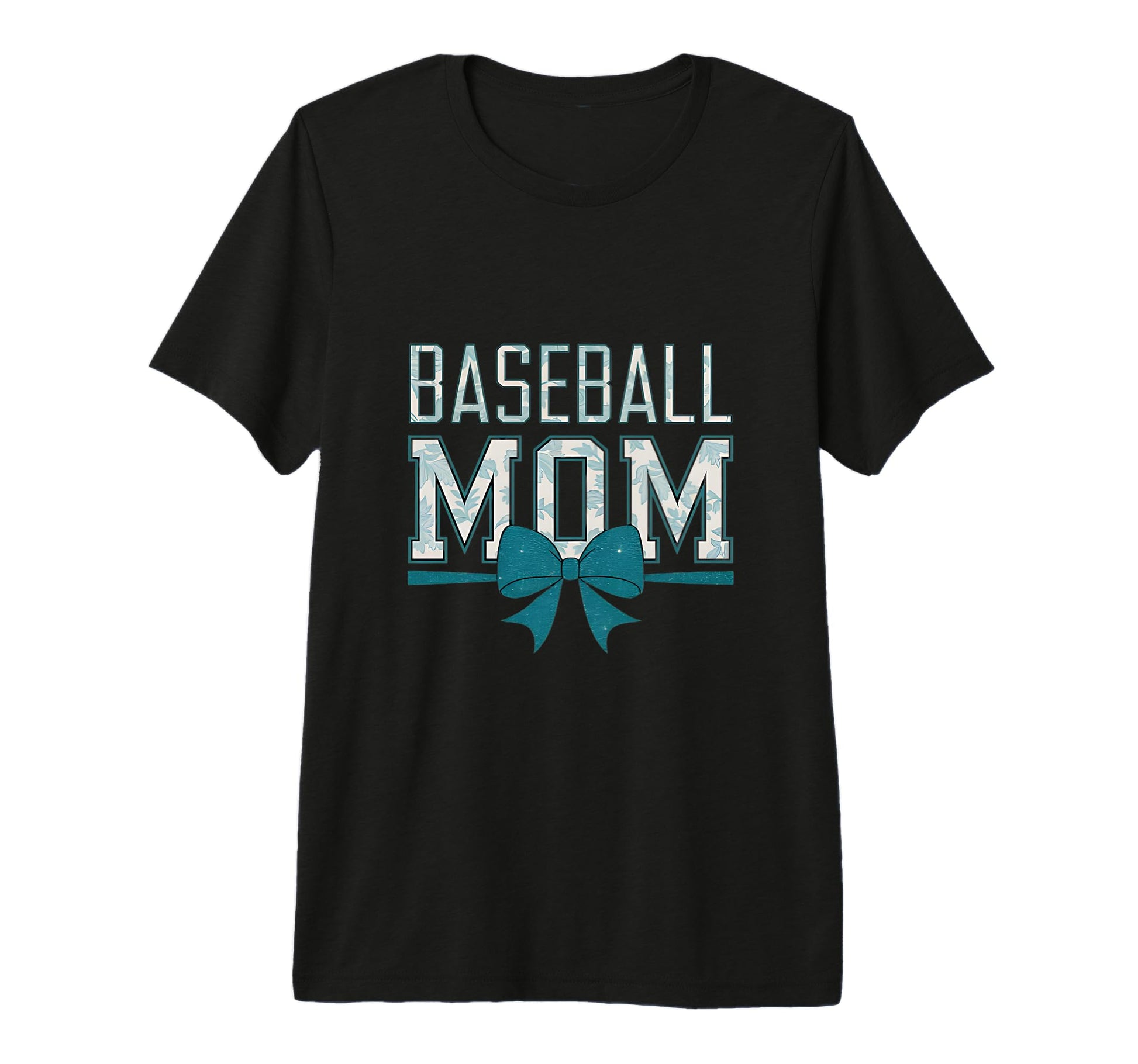 Baseball Mom Coquette Bow Mothers T-Shirt - Custom Art Print for Adults - T-Shirt, Sweatshirt, Hoodie
