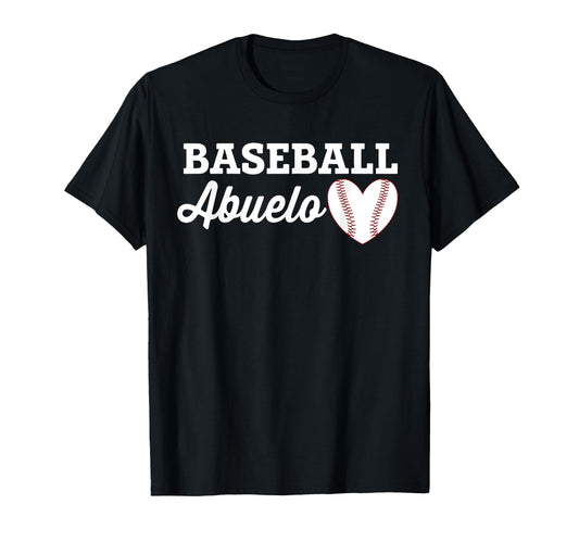 Baseball Abuelo Love Heart Baseball T-Shirt - Unique Graphic for Adults - T-Shirt, Sweatshirt, Hoodie