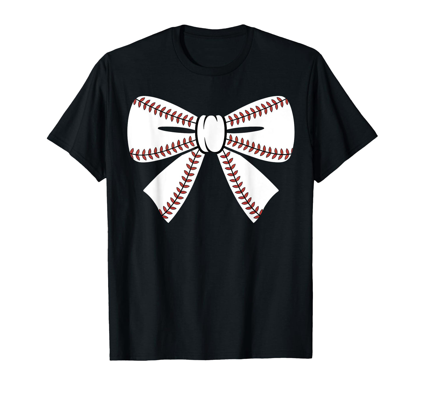 Baseball Bow Baseball Mom Mama T-Shirt - Custom Art Print Men Women - T-Shirt, Sweatshirt, Hoodie