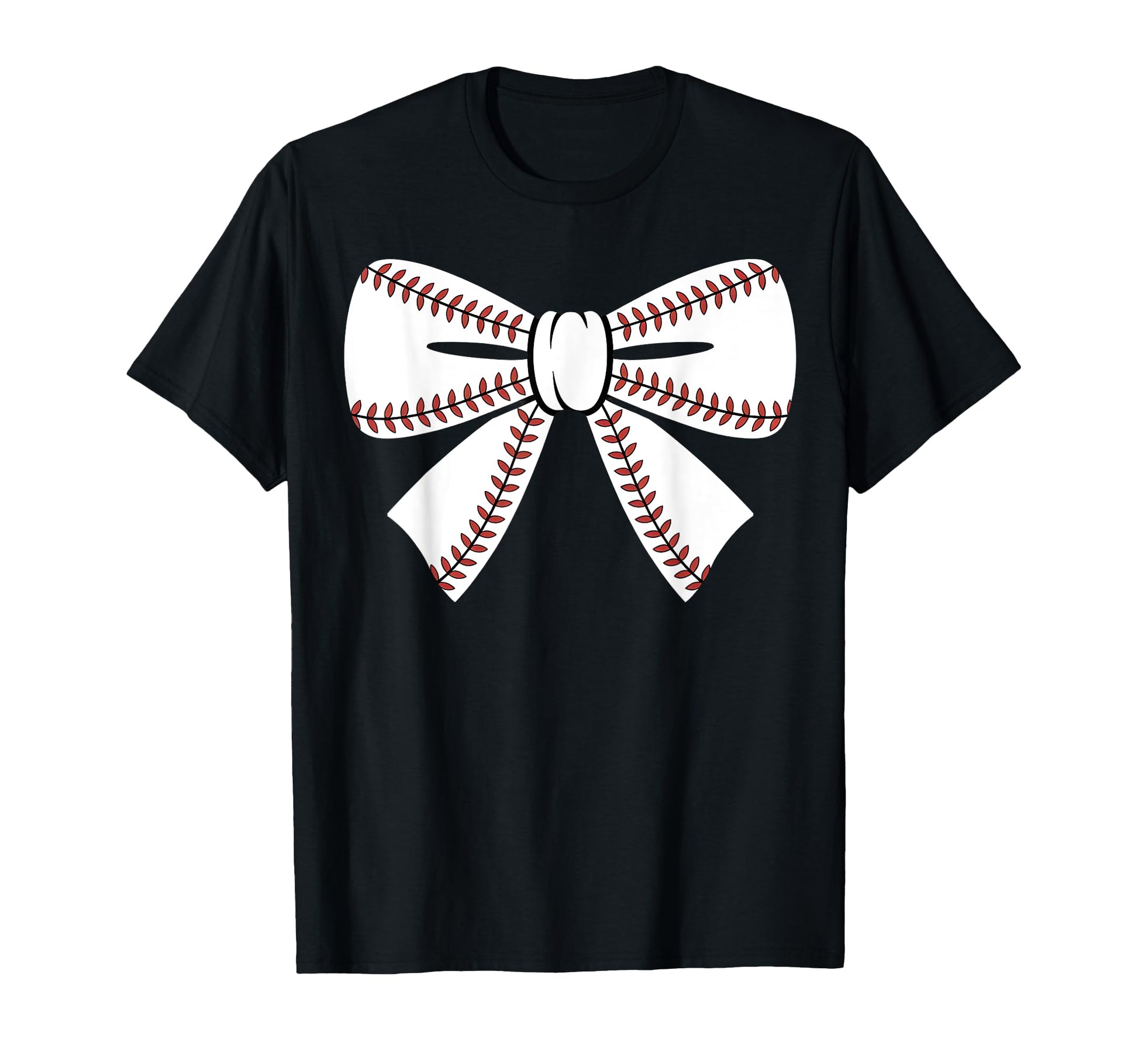 Baseball Bow Baseball Mom Mama T-Shirt - Custom Art Print Men Women - T-Shirt, Sweatshirt, Hoodie