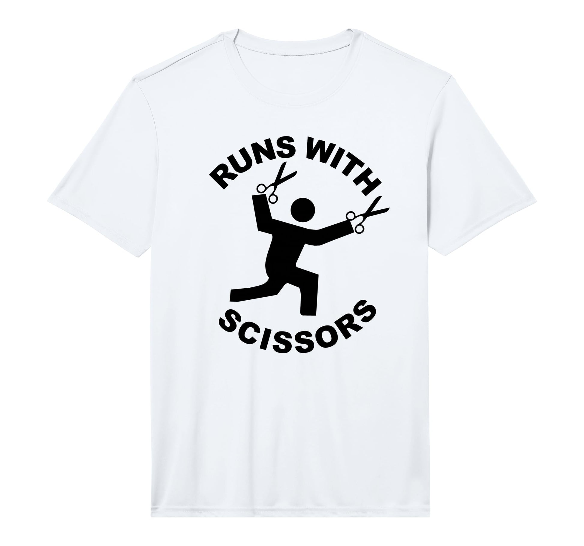 Runs Scissors Performance T-Shirt - Graphic Print for Adults - T-Shirt, Sweatshirt, Hoodie