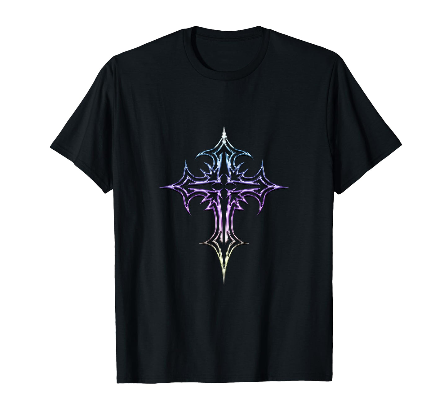 Gothic Cross Y2K Aesthetic Emo Goth T-Shirt - Graphic Print Unisex - T-Shirt, Sweatshirt, Hoodie