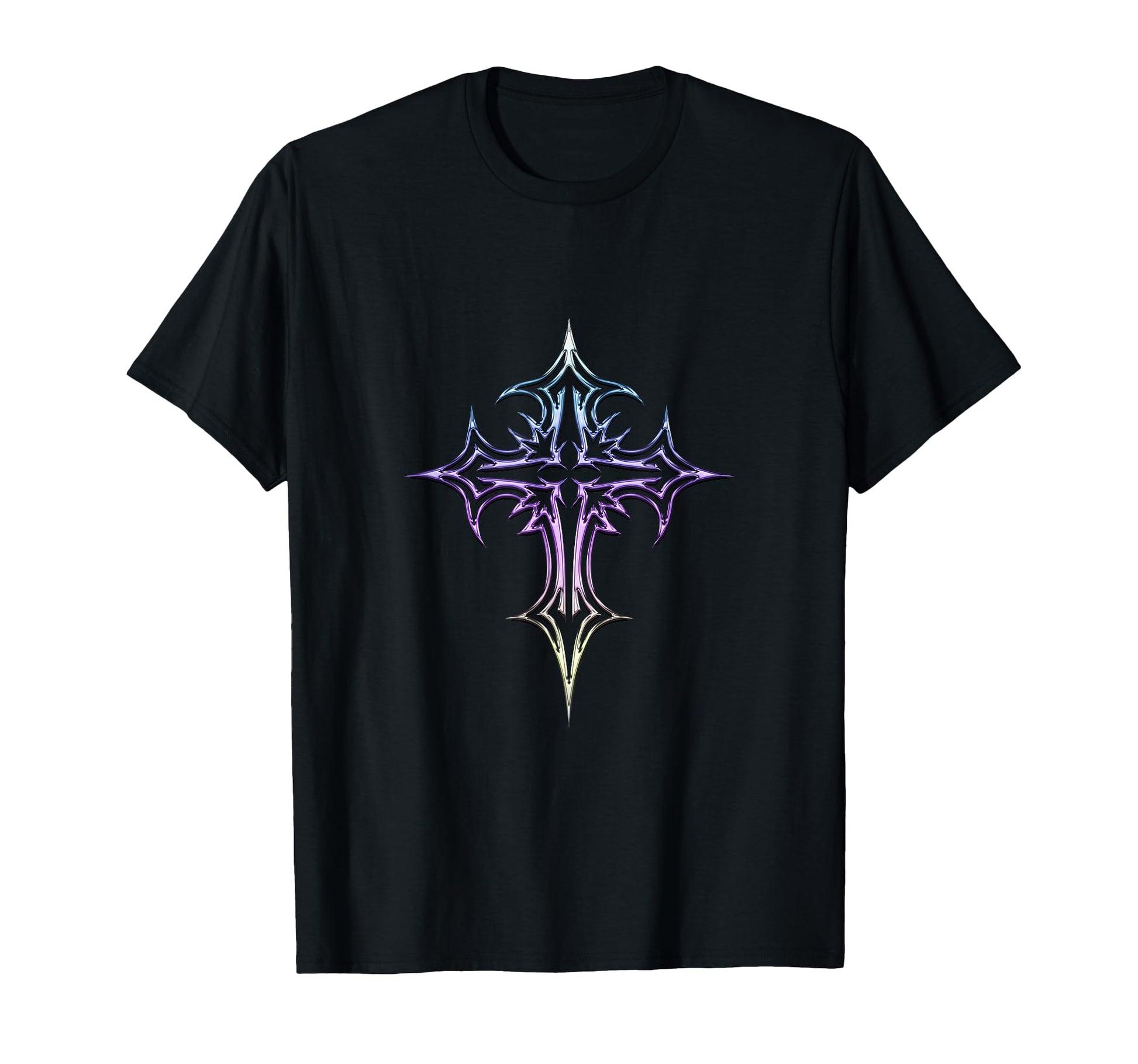 Gothic Cross Y2K Aesthetic Emo Goth T-Shirt - Graphic Print Unisex - T-Shirt, Sweatshirt, Hoodie