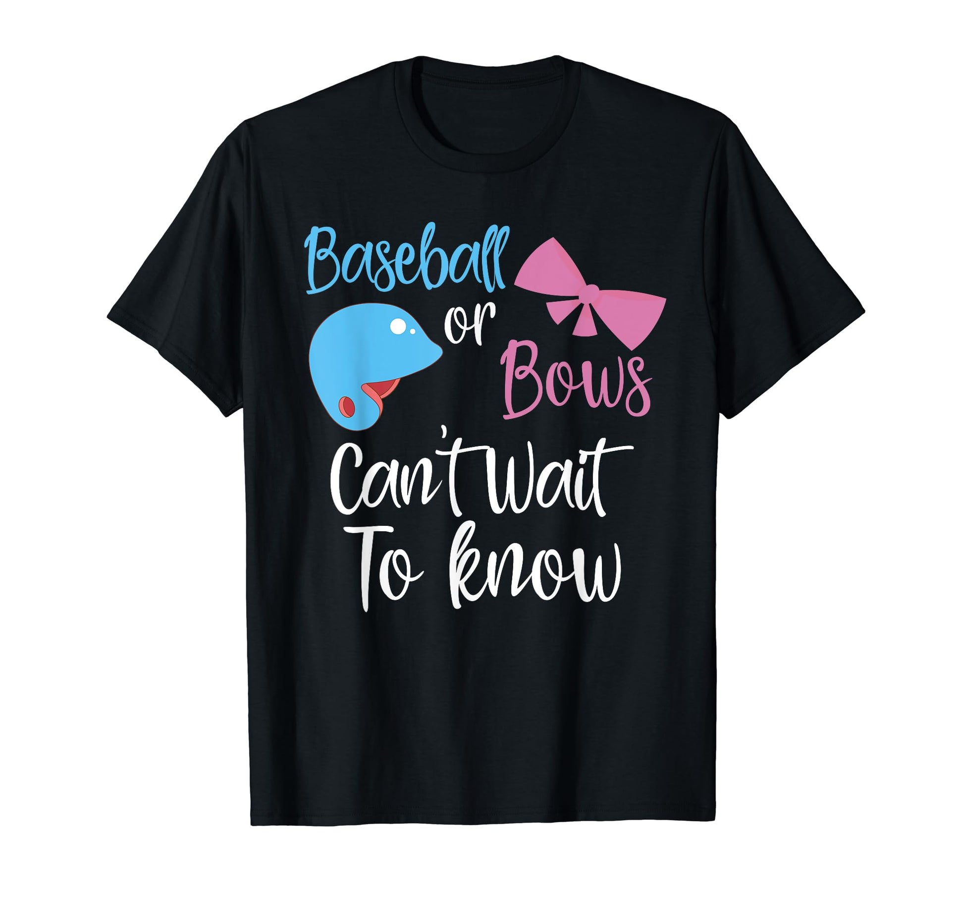 Baseball Or Bows Gender Reveal Party T-Shirt - Graphic Print Men Women - T-Shirt, Sweatshirt, Hoodie