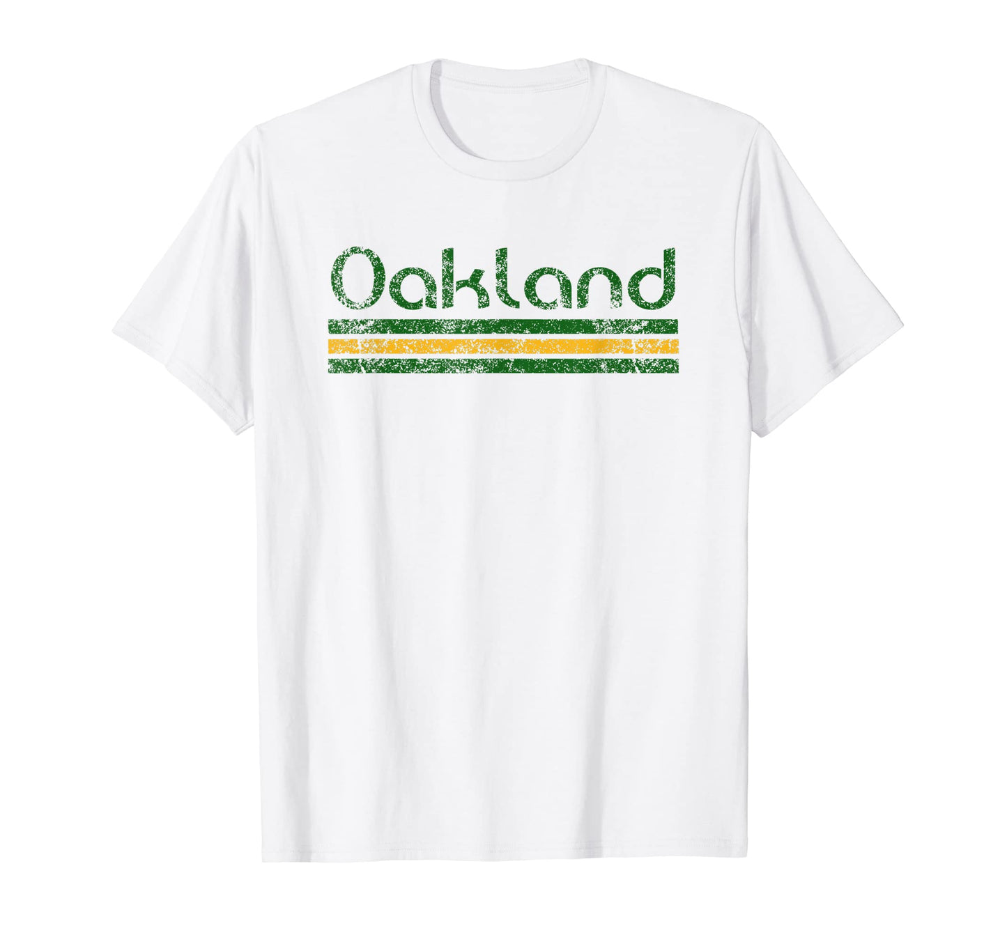 Oakland California Weathered Stripe T-Shirt - Unique Graphic Unisex - T-Shirt, Sweatshirt, Hoodie