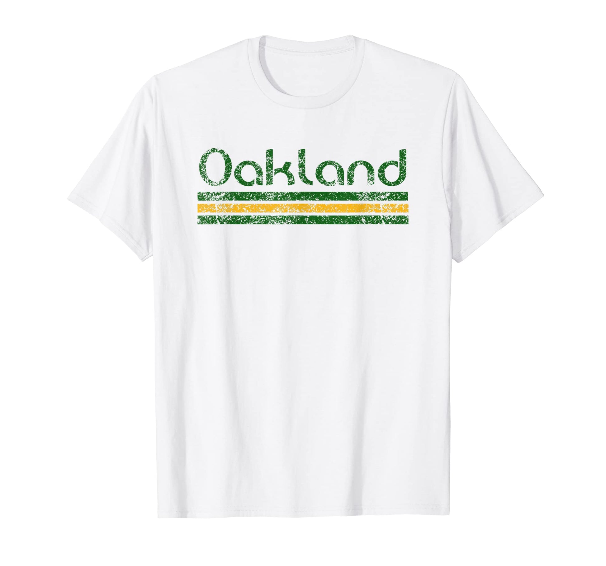 Oakland California Weathered Stripe T-Shirt - Unique Graphic Unisex - T-Shirt, Sweatshirt, Hoodie