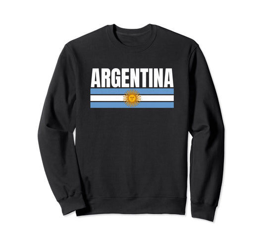 Argentina Blue White Argentinean Sweatshirt - Custom Art Print Men Women - T-Shirt, Sweatshirt, Hoodie