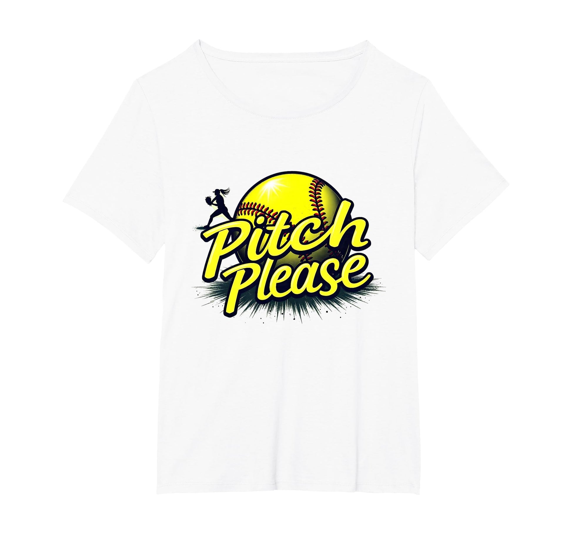 Pitch Please Softball Sassy Athlete T-Shirt - Aesthetic Graphic for Adults - T-Shirt, Sweatshirt, Hoodie