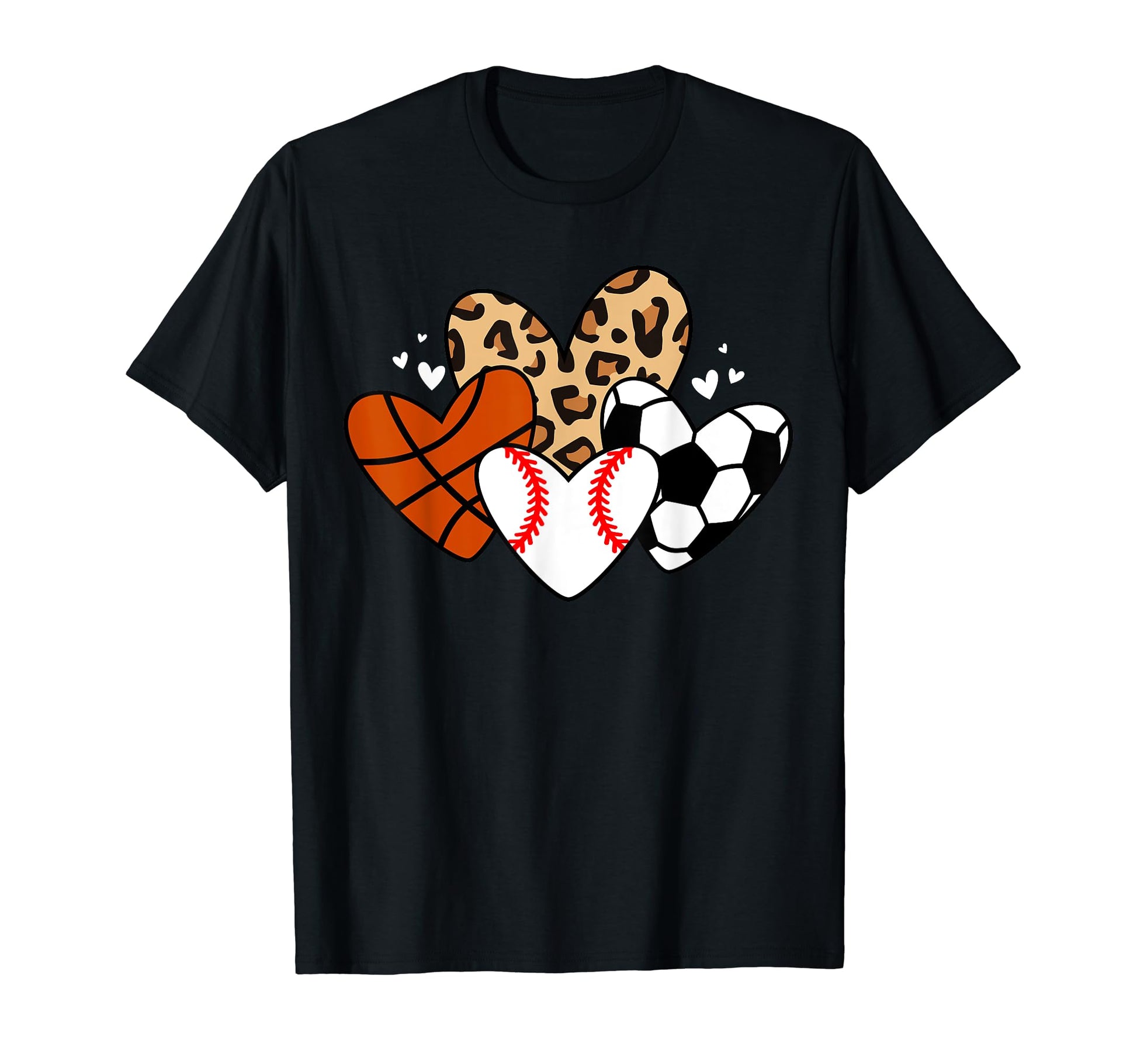 Baseball Soccer Basketball Heart T-Shirt - Aesthetic Graphic for Adults - T-Shirt, Sweatshirt, Hoodie