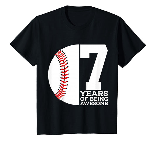 7 Years Being Awesome Baseball 7Th T-Shirt - Minimalist Print Men Women - T-Shirt, Sweatshirt, Hoodie