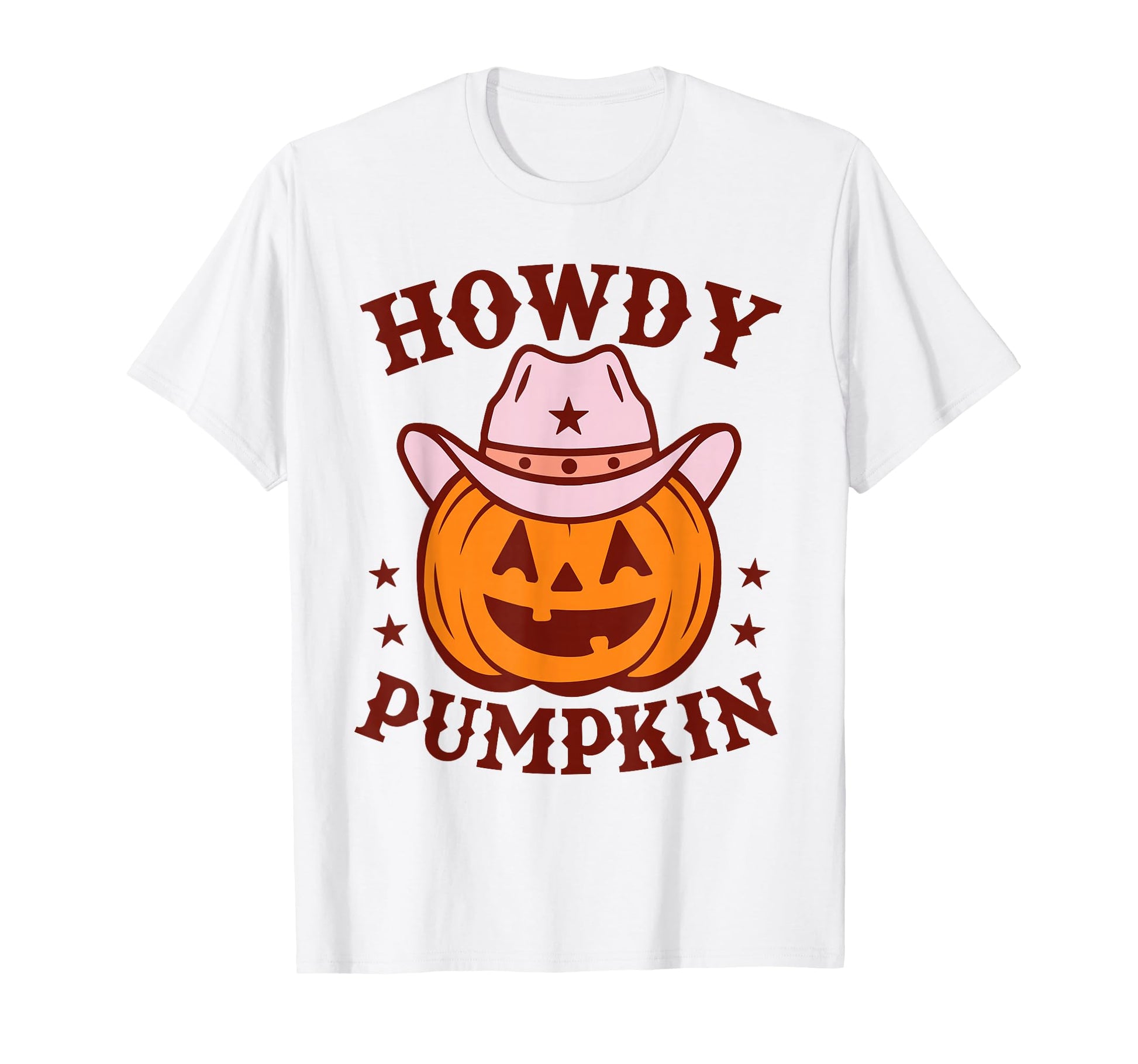 Howdy Pumpkin Autumn Western Halloween T-Shirt - Minimalist Print Unisex - T-Shirt, Sweatshirt, Hoodie