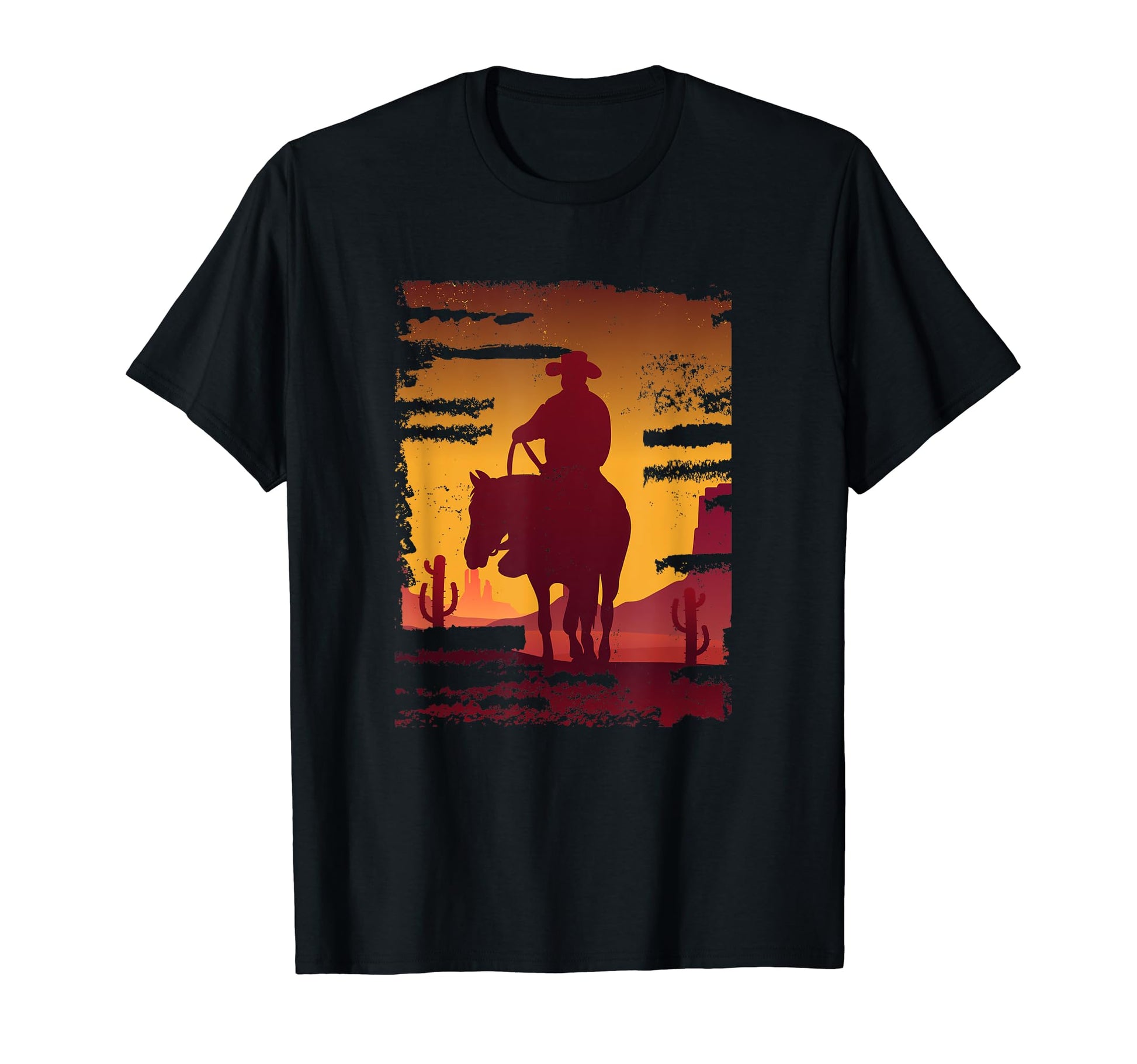 Saddle Western Cowboy Western T-Shirt - Casual Everyday Wear Men Women - T-Shirt, Sweatshirt, Hoodie