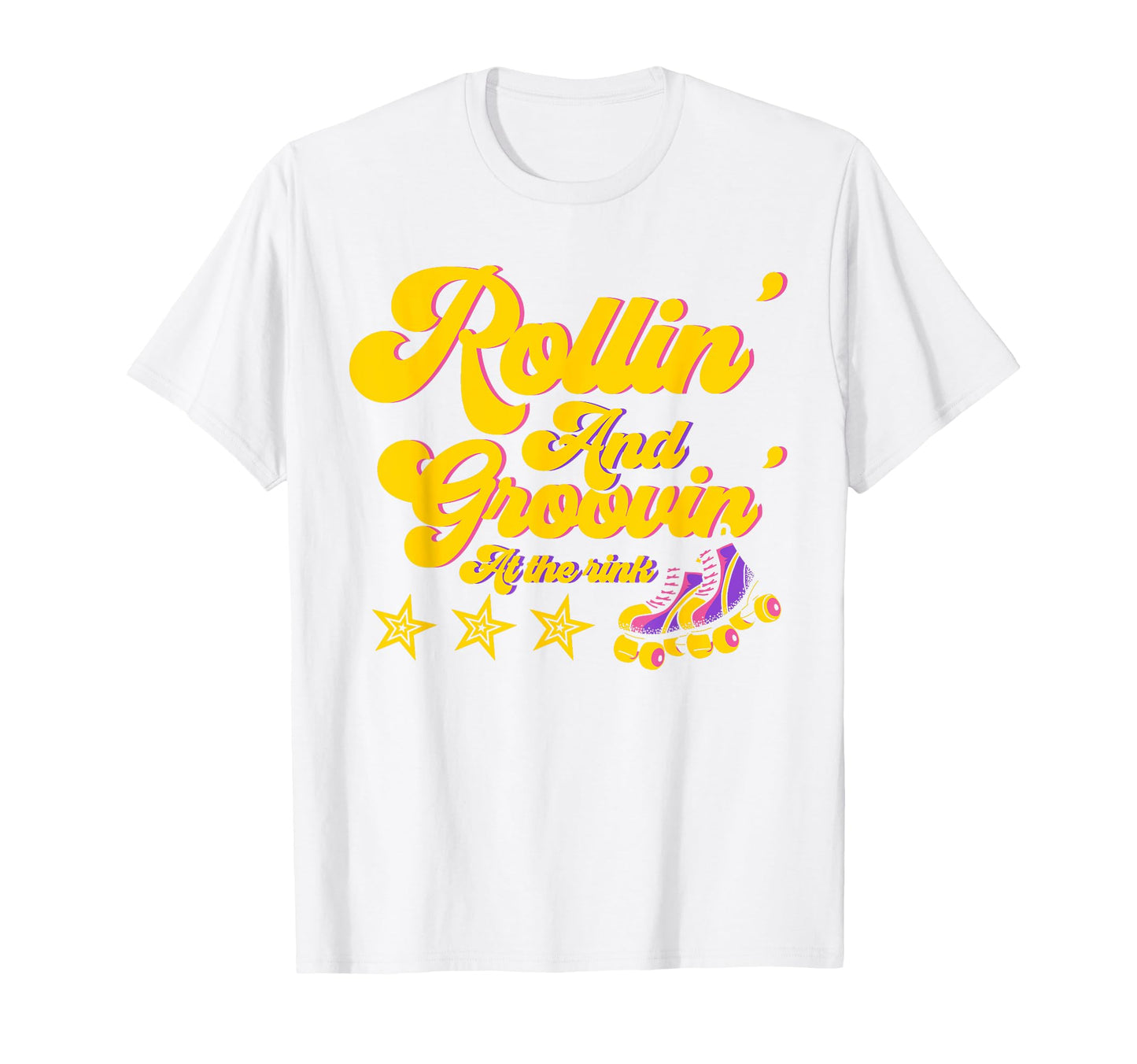 Roller Skates Rollin And Groovin Rink T-Shirt - Custom Art Print Unisex - T-Shirt, Sweatshirt, Hoodie