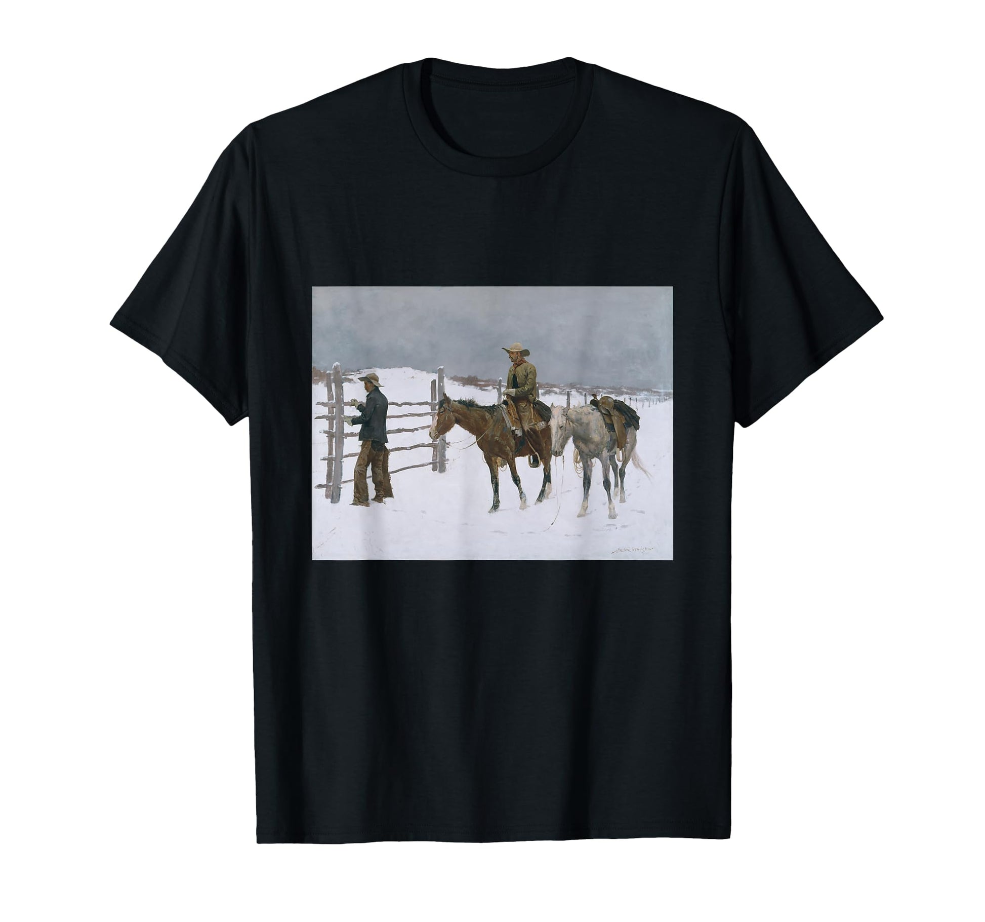Frederic Remingtons Fall Cowboy T-Shirt - Aesthetic Graphic Unisex - T-Shirt, Sweatshirt, Hoodie
