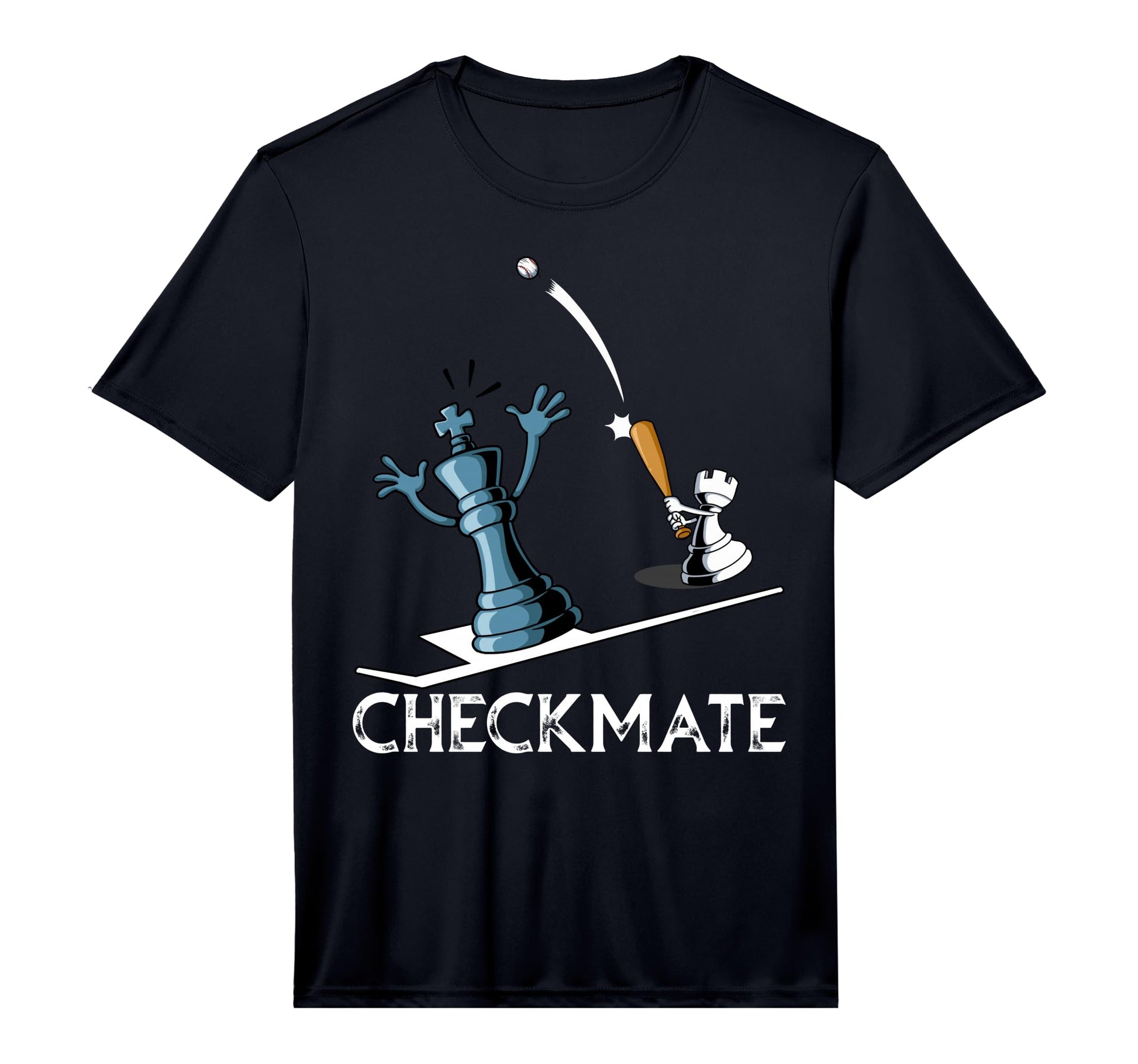 Baseball Checkmate Chess Performance T-Shirt - Fun Novelty Design Men Women - T-Shirt, Sweatshirt, Hoodie