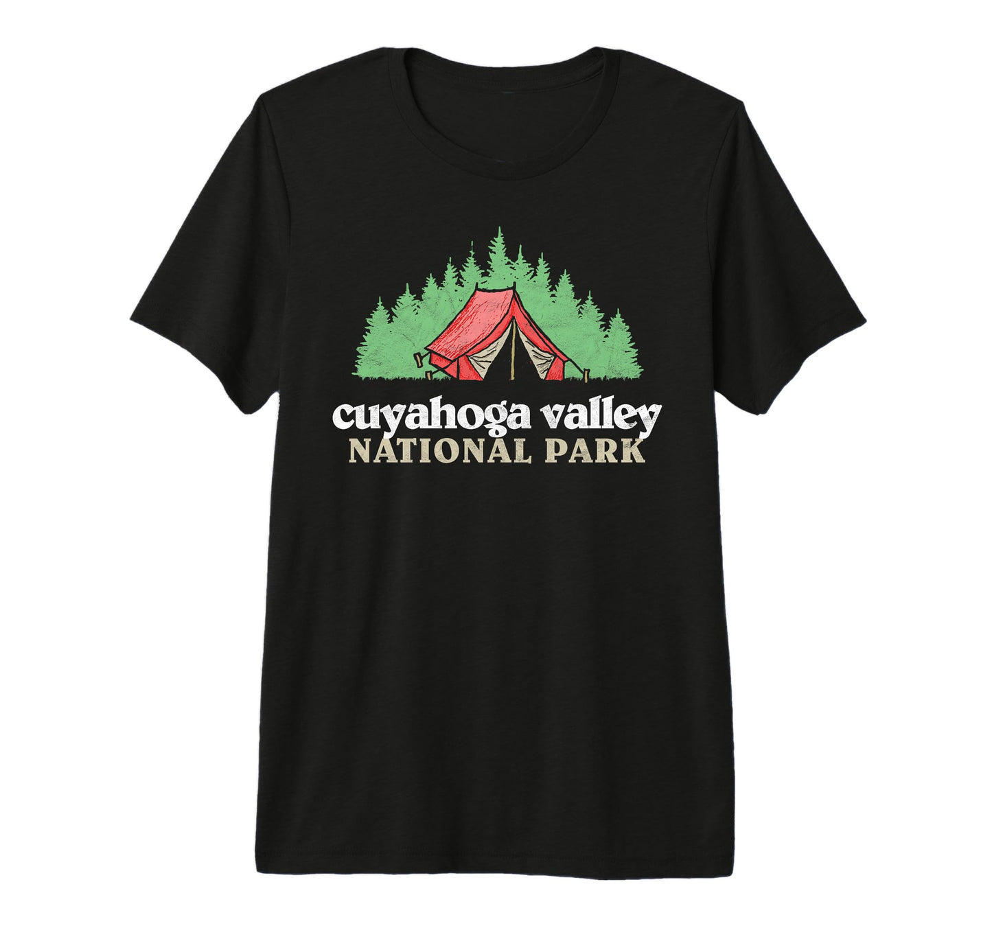 Cuyoga Valley National Park Tent T-Shirt - Custom Art Print for Adults - T-Shirt, Sweatshirt, Hoodie