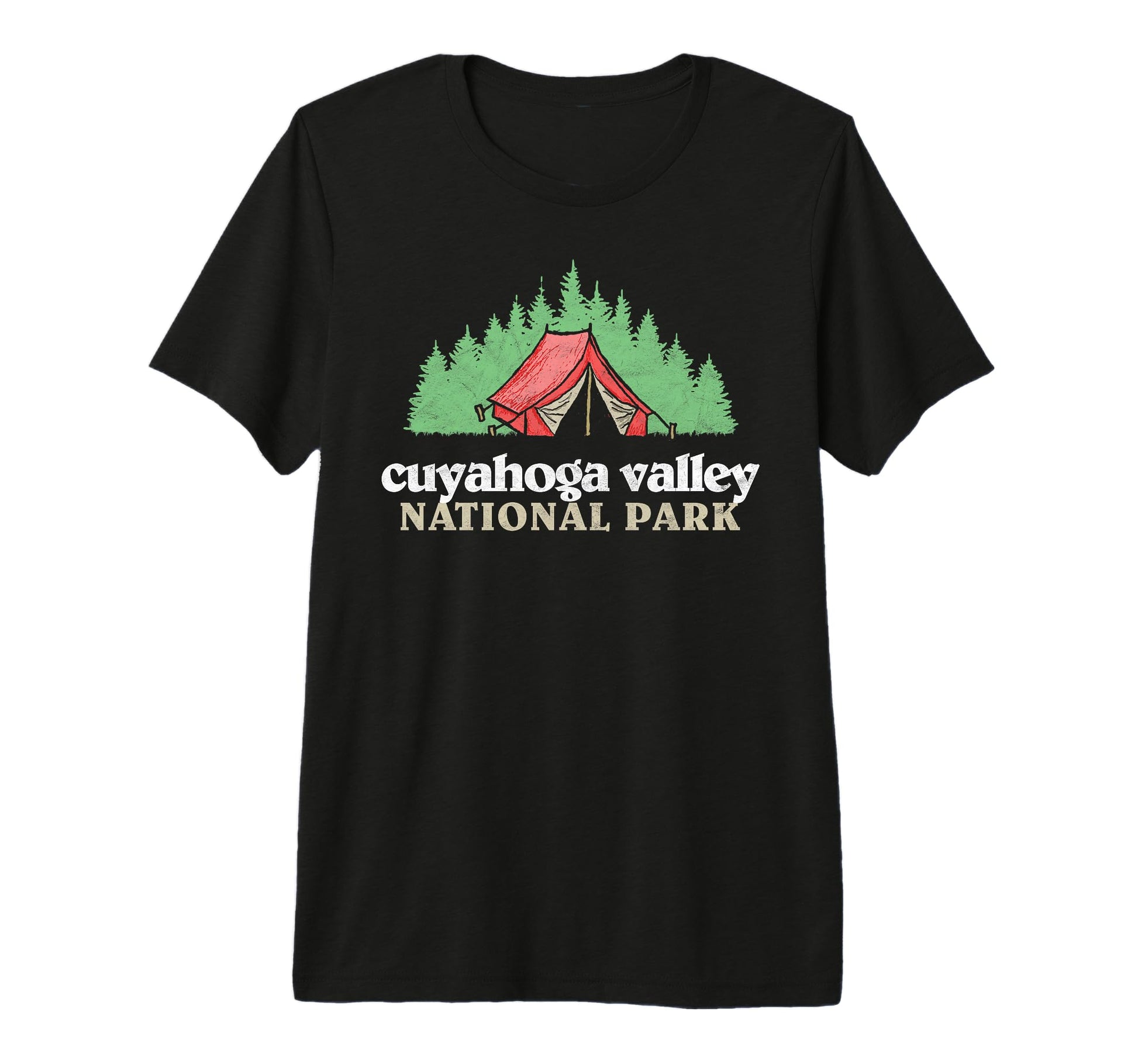Cuyoga Valley National Park Tent T-Shirt - Custom Art Print for Adults - T-Shirt, Sweatshirt, Hoodie