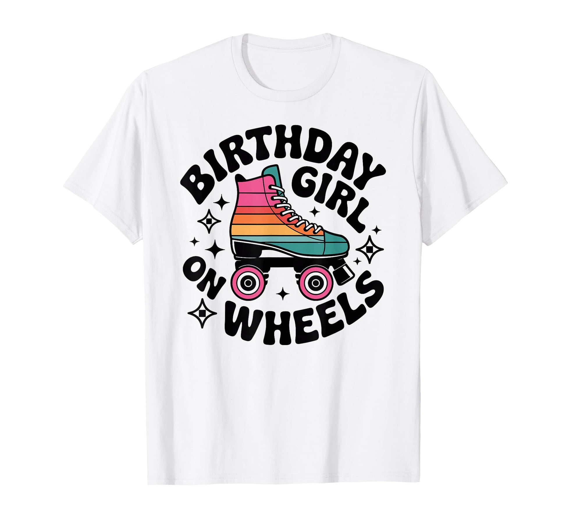 Birthday Wheels Roller Skating Rink T-Shirt - Minimalist Print Unisex - T-Shirt, Sweatshirt, Hoodie