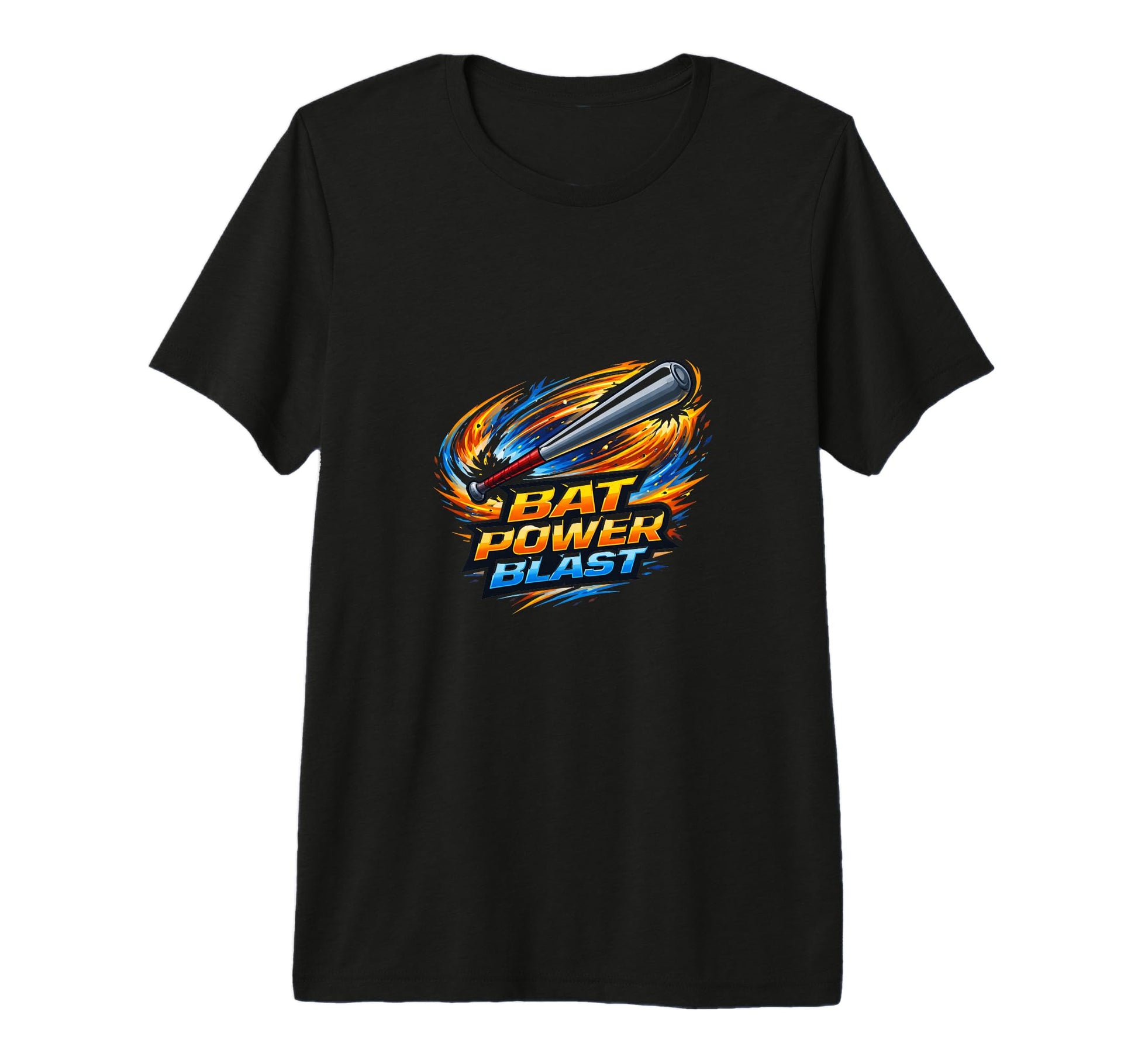 Mens Bat Power Blast Baseball Strike T-Shirt - Custom Art Print Men Women - T-Shirt, Sweatshirt, Hoodie