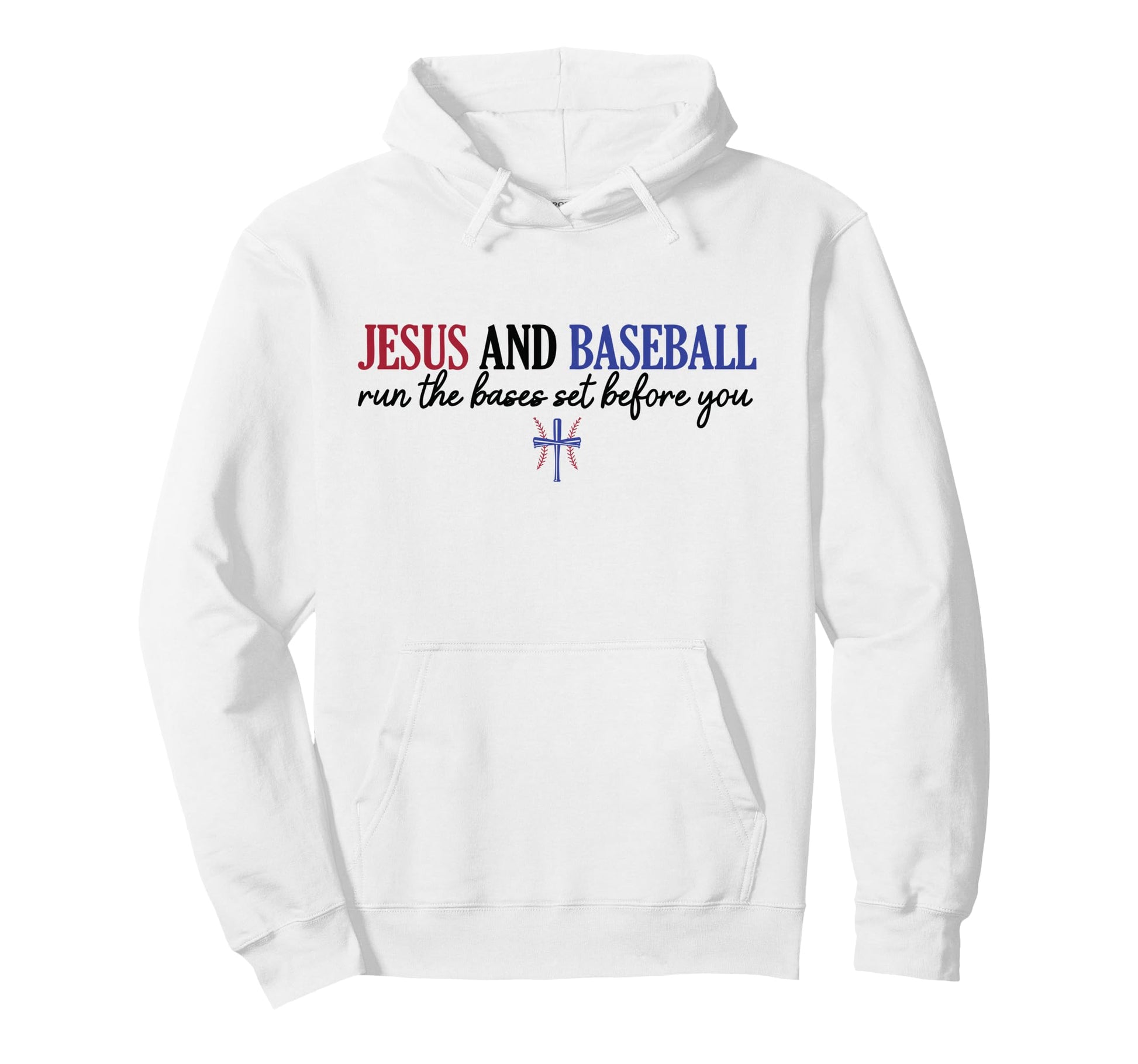 Jesus And Baseball Run Bases Set Hoodie - Aesthetic Graphic Men Women - T-Shirt, Sweatshirt, Hoodie