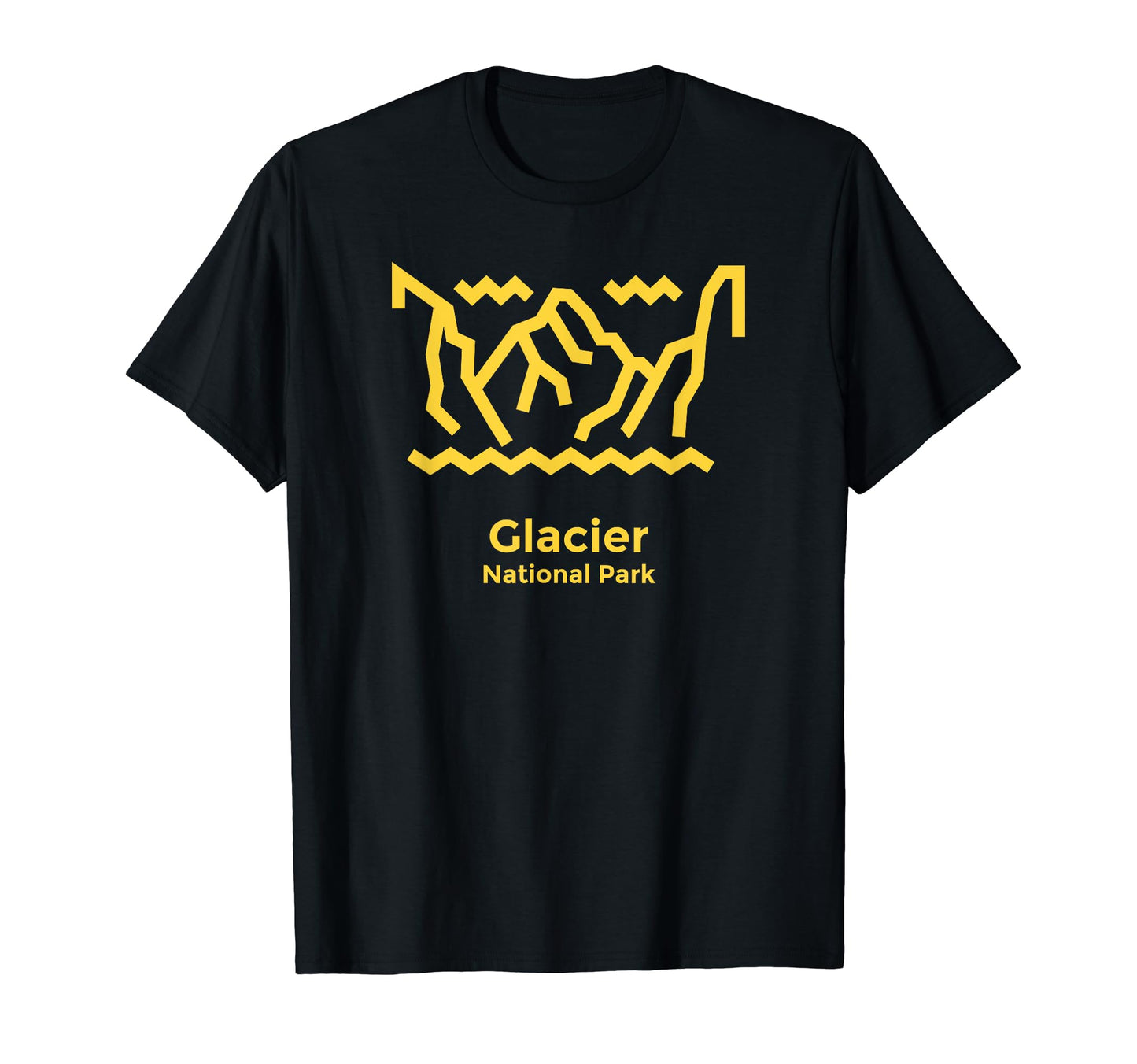 Glacier National Park Montana Minimalist T-Shirt - Unique Graphic Men Women - T-Shirt, Sweatshirt, Hoodie
