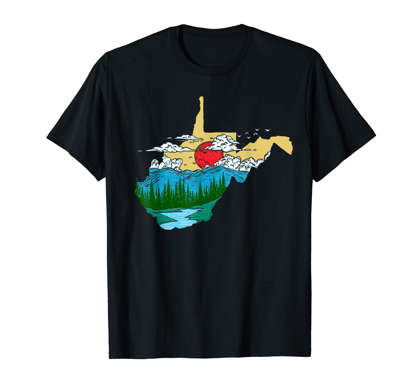 West Virginia Pride Outdoors Nature T-Shirt - Custom Art Print Men Women - T-Shirt, Sweatshirt, Hoodie