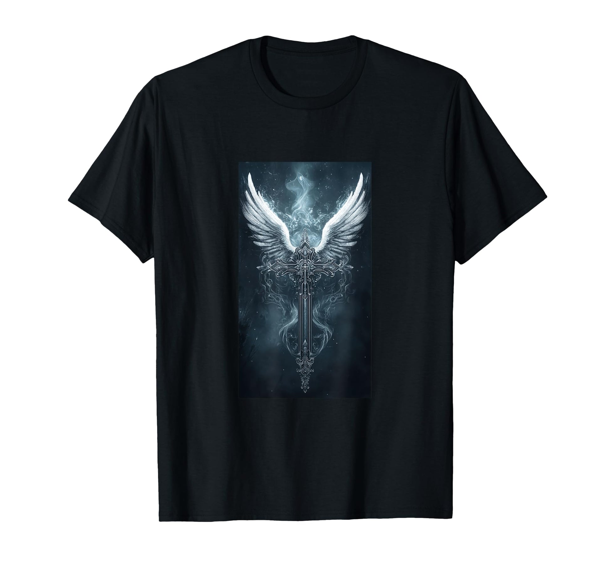 Gothic Cross Grunge Aesthetic Y2K Goth T-Shirt - Minimalist Print Unisex - T-Shirt, Sweatshirt, Hoodie