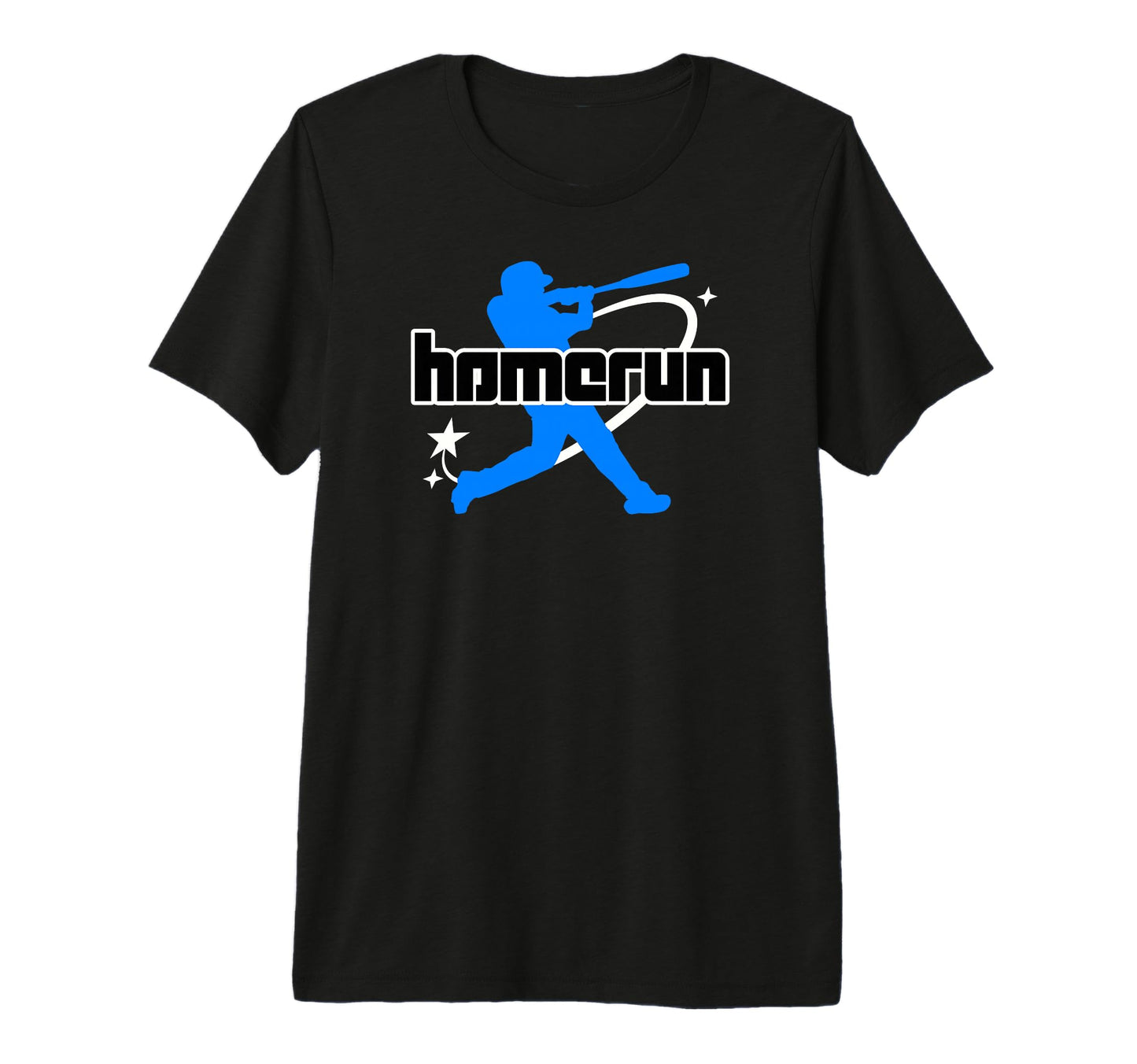 Home Run Baseball Batter Tri Blend T-Shirt - Fun Novelty Design Men Women - T-Shirt, Sweatshirt, Hoodie