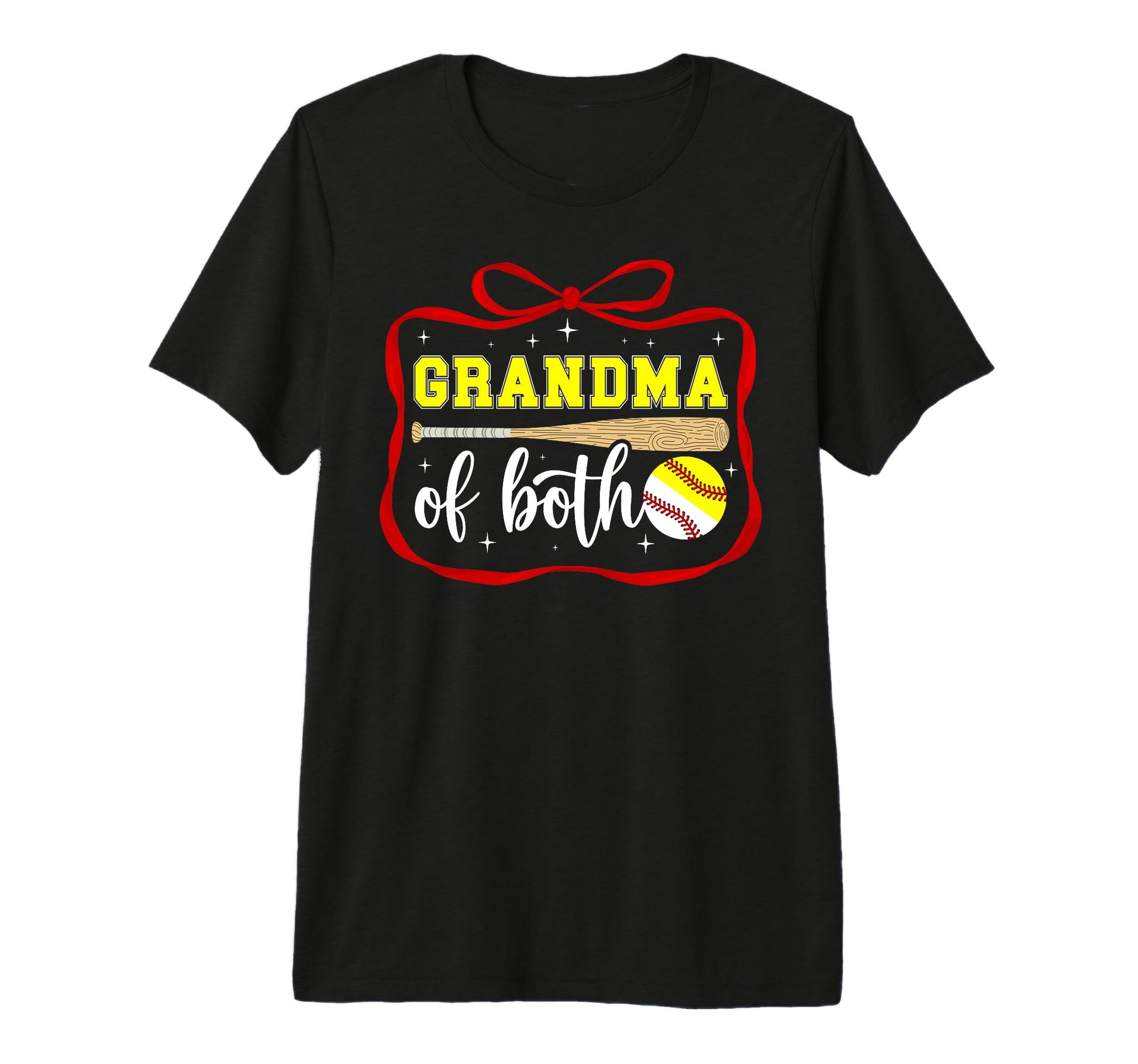 Grandma Both Coquette Baseball Softball T-Shirt - Graphic Print Unisex - T-Shirt, Sweatshirt, Hoodie