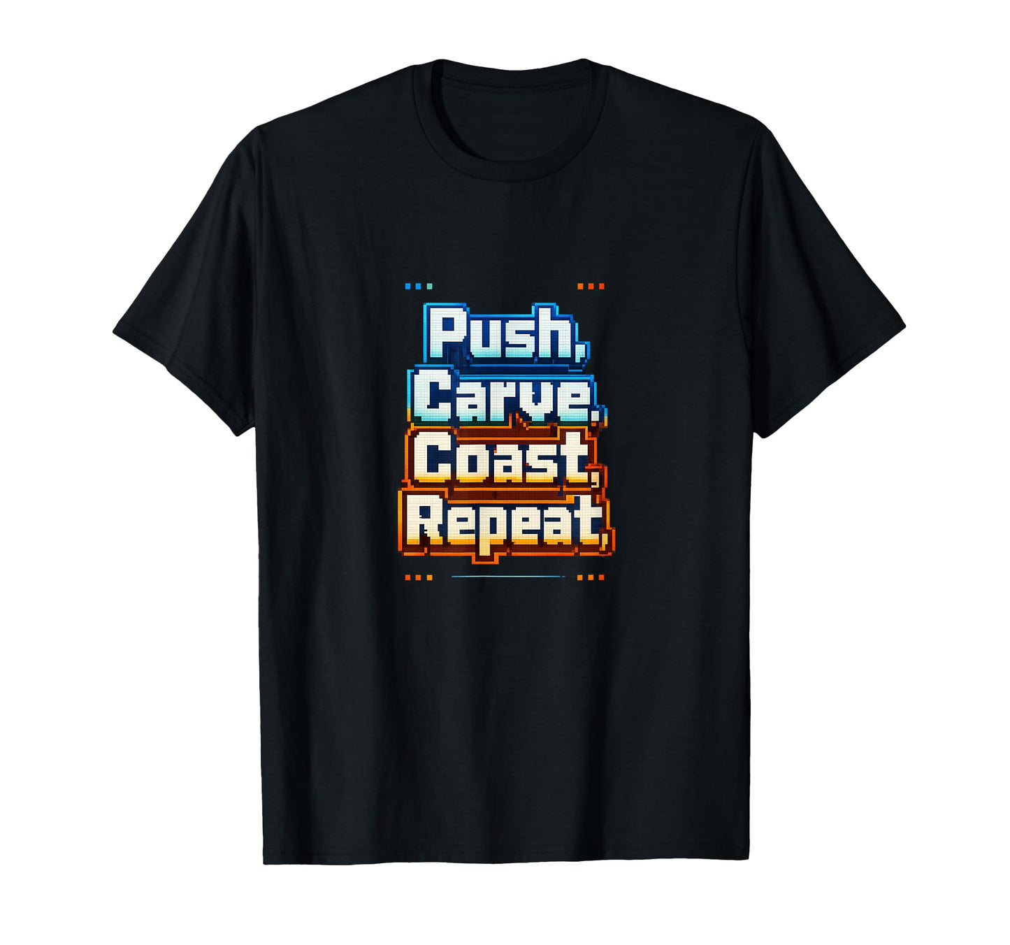 Longboard Arcade Pixel Typography T-Shirt - Fun Novelty Design Unisex - T-Shirt, Sweatshirt, Hoodie
