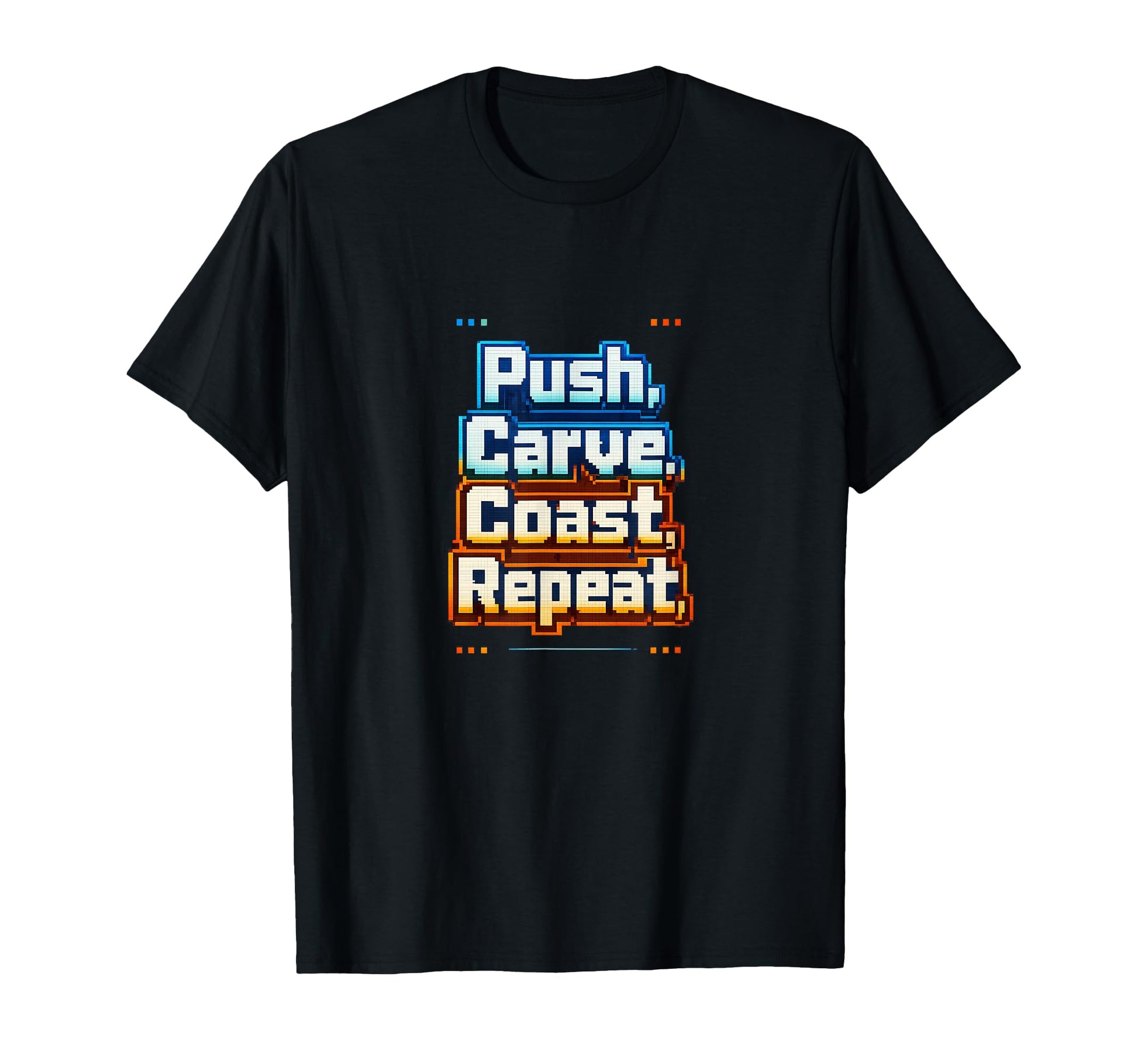 Longboard Arcade Pixel Typography T-Shirt - Fun Novelty Design Unisex - T-Shirt, Sweatshirt, Hoodie