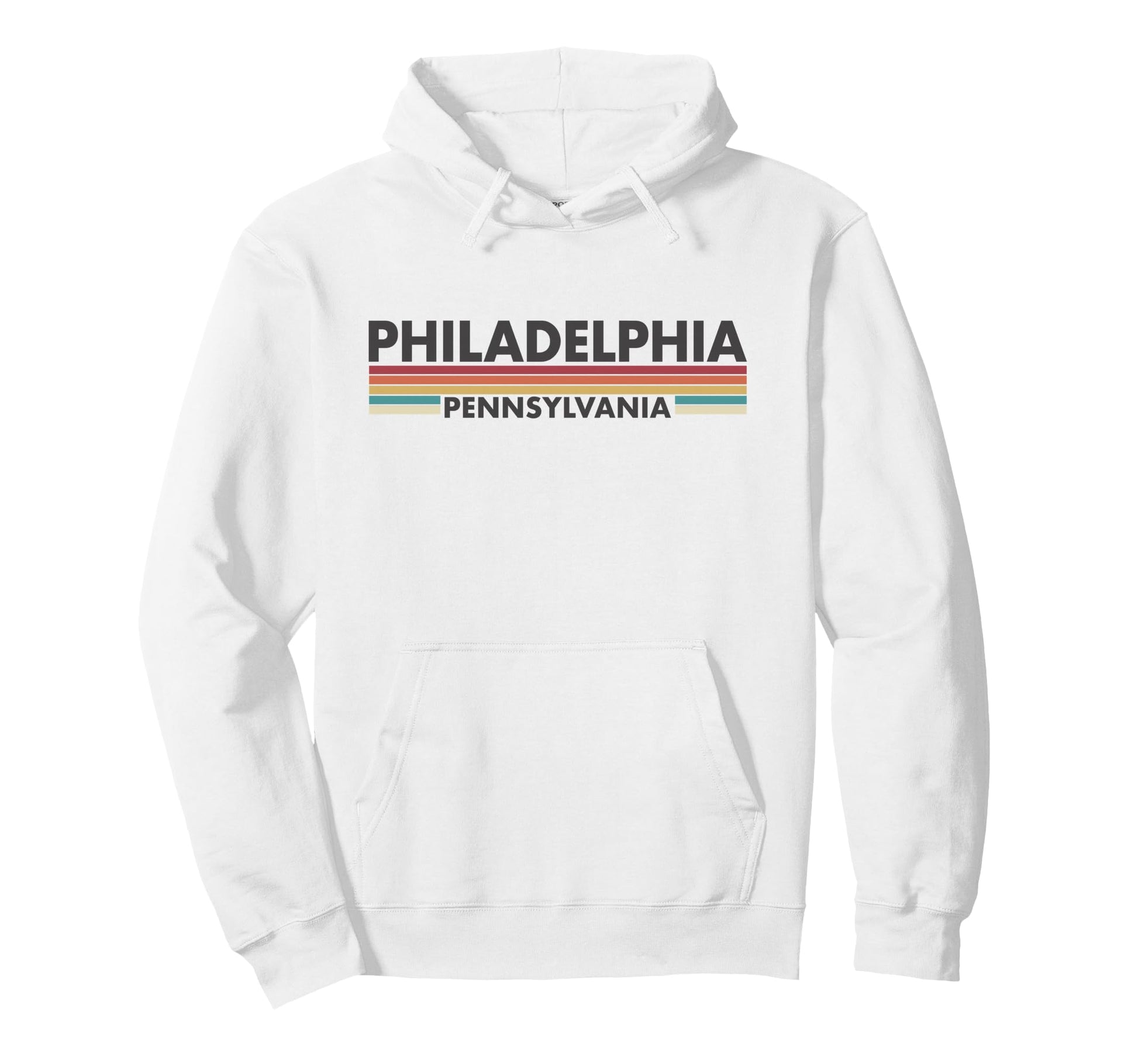 Philadelphia Pennsylvania Stripes Hoodie - Streetwear Style Men Women - T-Shirt, Sweatshirt, Hoodie