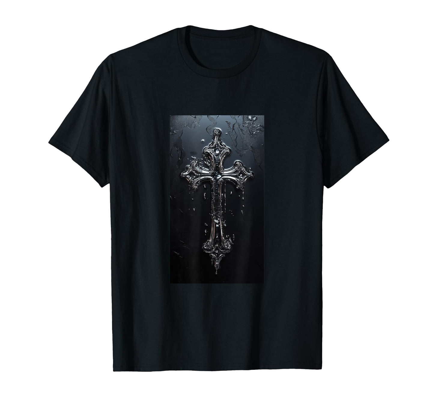 Gothic Cross Grunge Aesthetic Y2K Goth T-Shirt - Trendy Graphic Unisex - T-Shirt, Sweatshirt, Hoodie