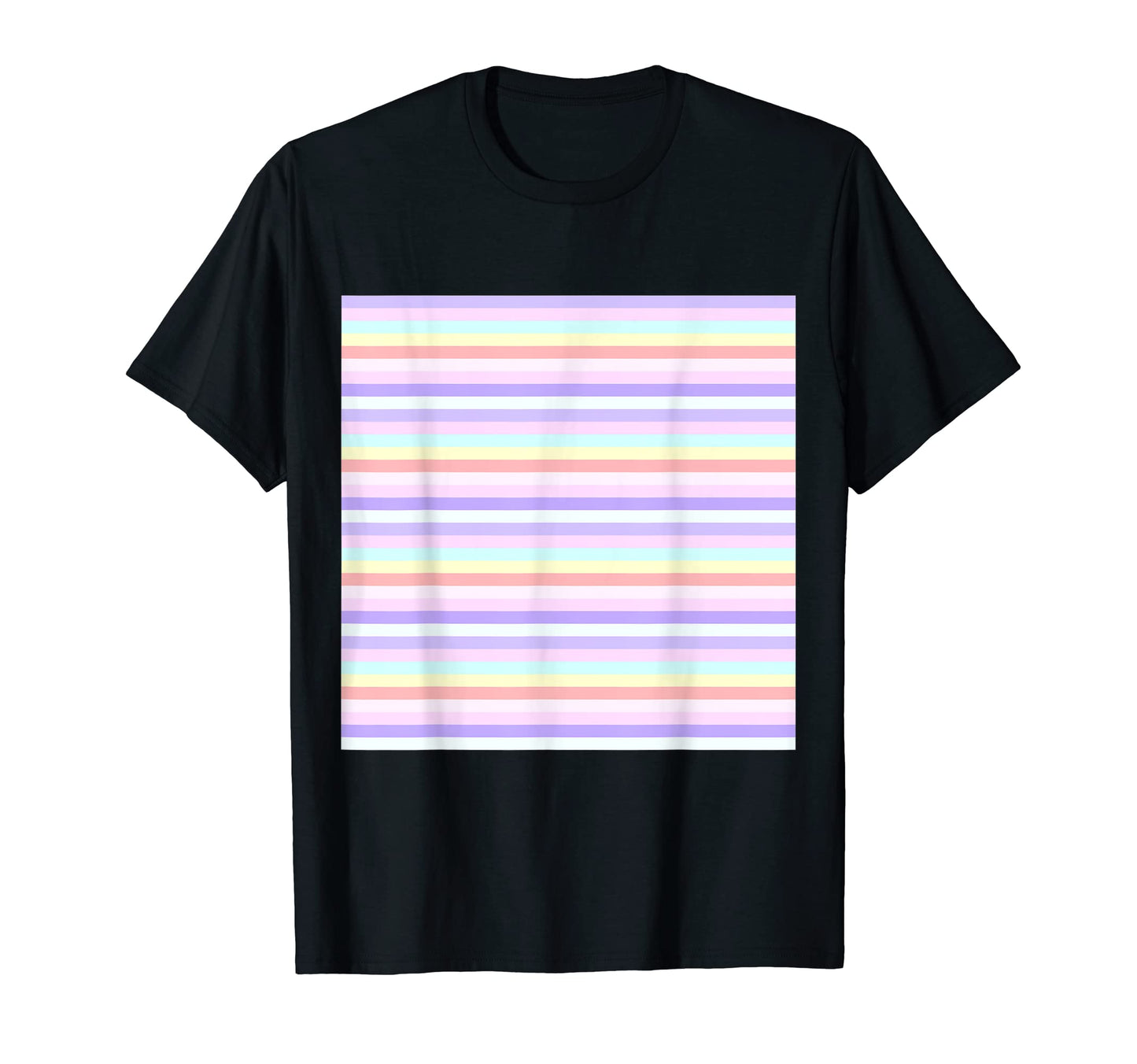 70S 80S Rainbow Pastel Striped Stripe T-Shirt - Aesthetic Graphic Men Women - T-Shirt, Sweatshirt, Hoodie