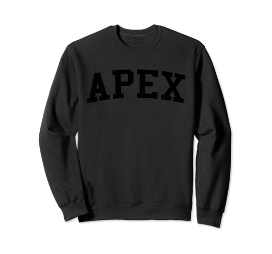Apex Nc Distressed Black Varsity Sweatshirt - Trendy Graphic Men Women - T-Shirt, Sweatshirt, Hoodie