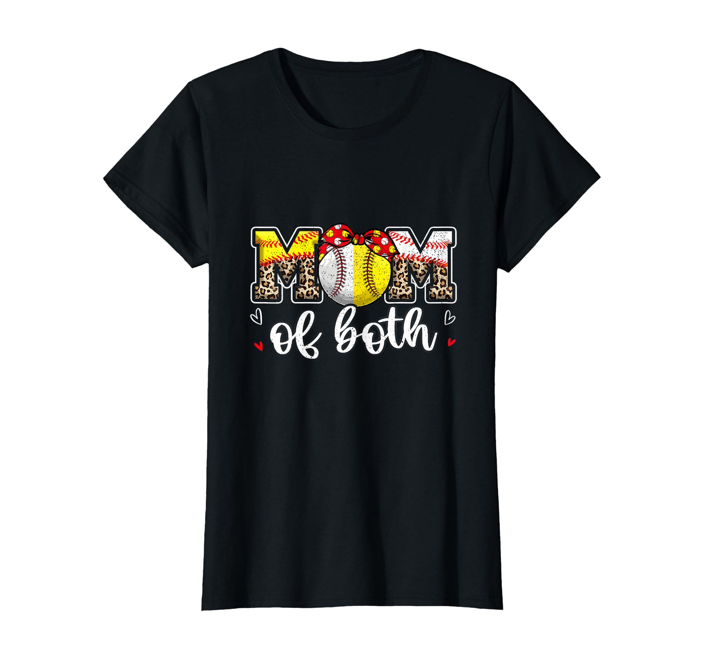 Mom Both Leopard Game Day Baseball T-Shirt - Custom Art Print for Adults - T-Shirt, Sweatshirt, Hoodie