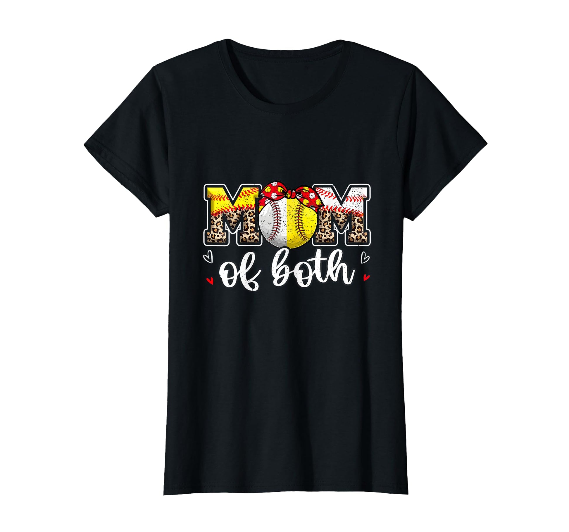 Mom Both Leopard Game Day Baseball T-Shirt - Custom Art Print for Adults - T-Shirt, Sweatshirt, Hoodie