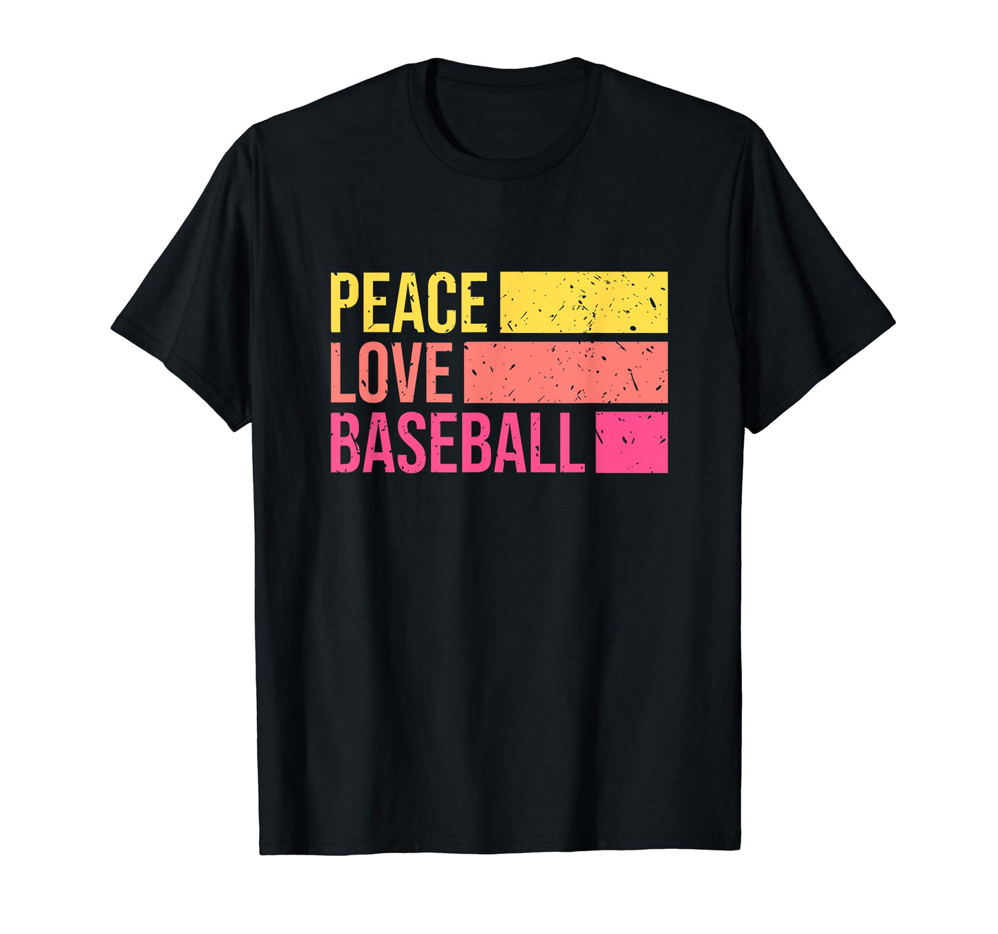 Peace Love Baseball Home Run Base Hit T-Shirt - Graphic Print Men Women - T-Shirt, Sweatshirt, Hoodie