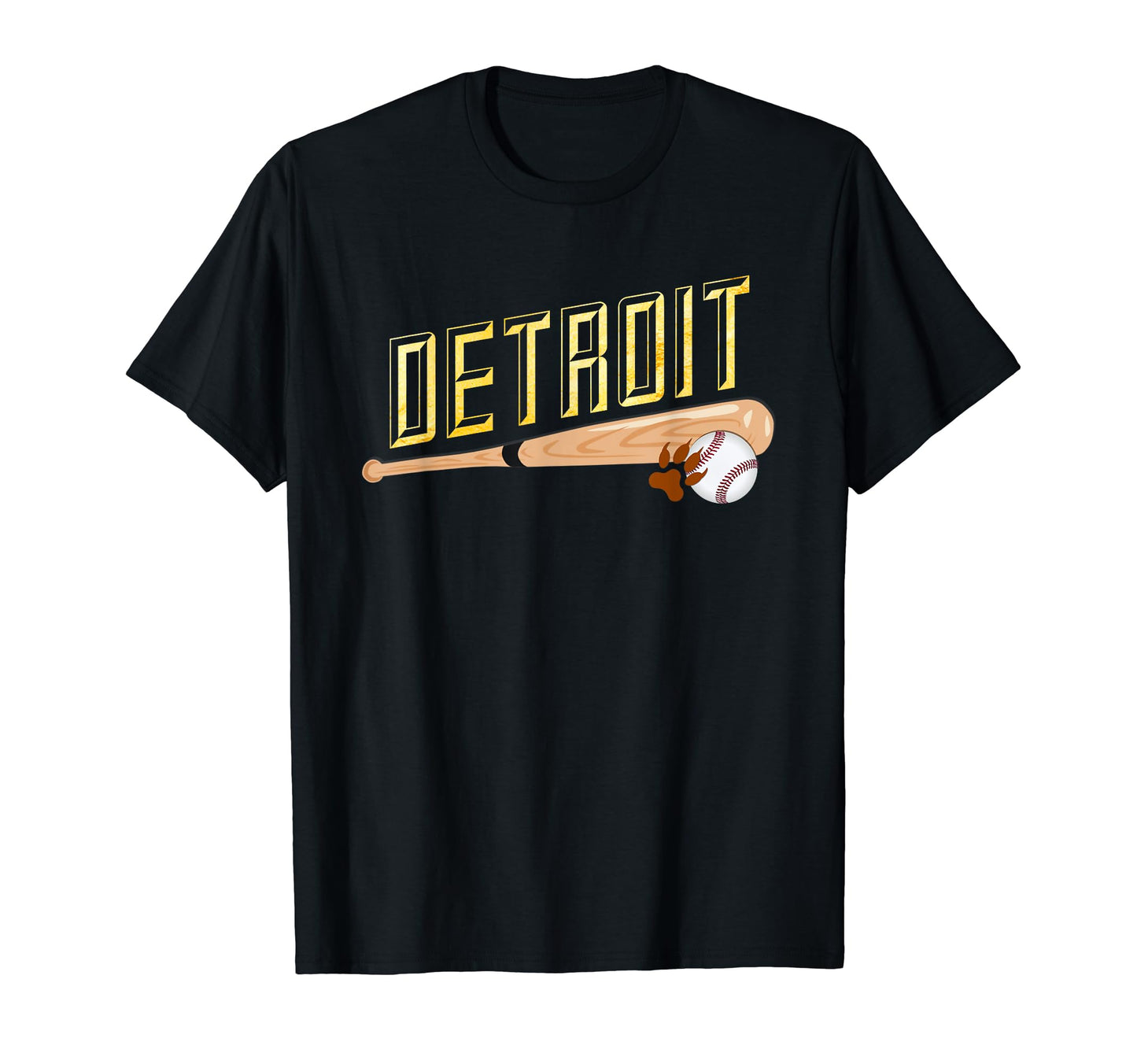 Distressed Tiger Mascot Detroit T-Shirt - Custom Art Print Men Women - T-Shirt, Sweatshirt, Hoodie