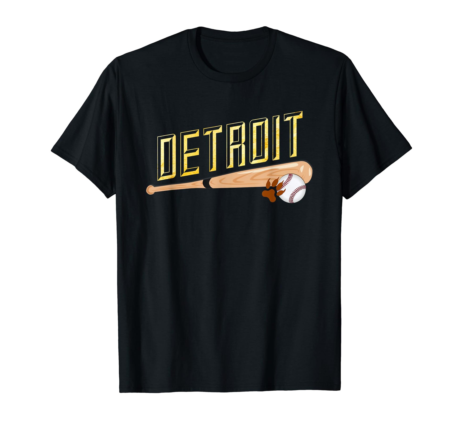 Distressed Tiger Mascot Detroit T-Shirt - Custom Art Print Men Women - T-Shirt, Sweatshirt, Hoodie