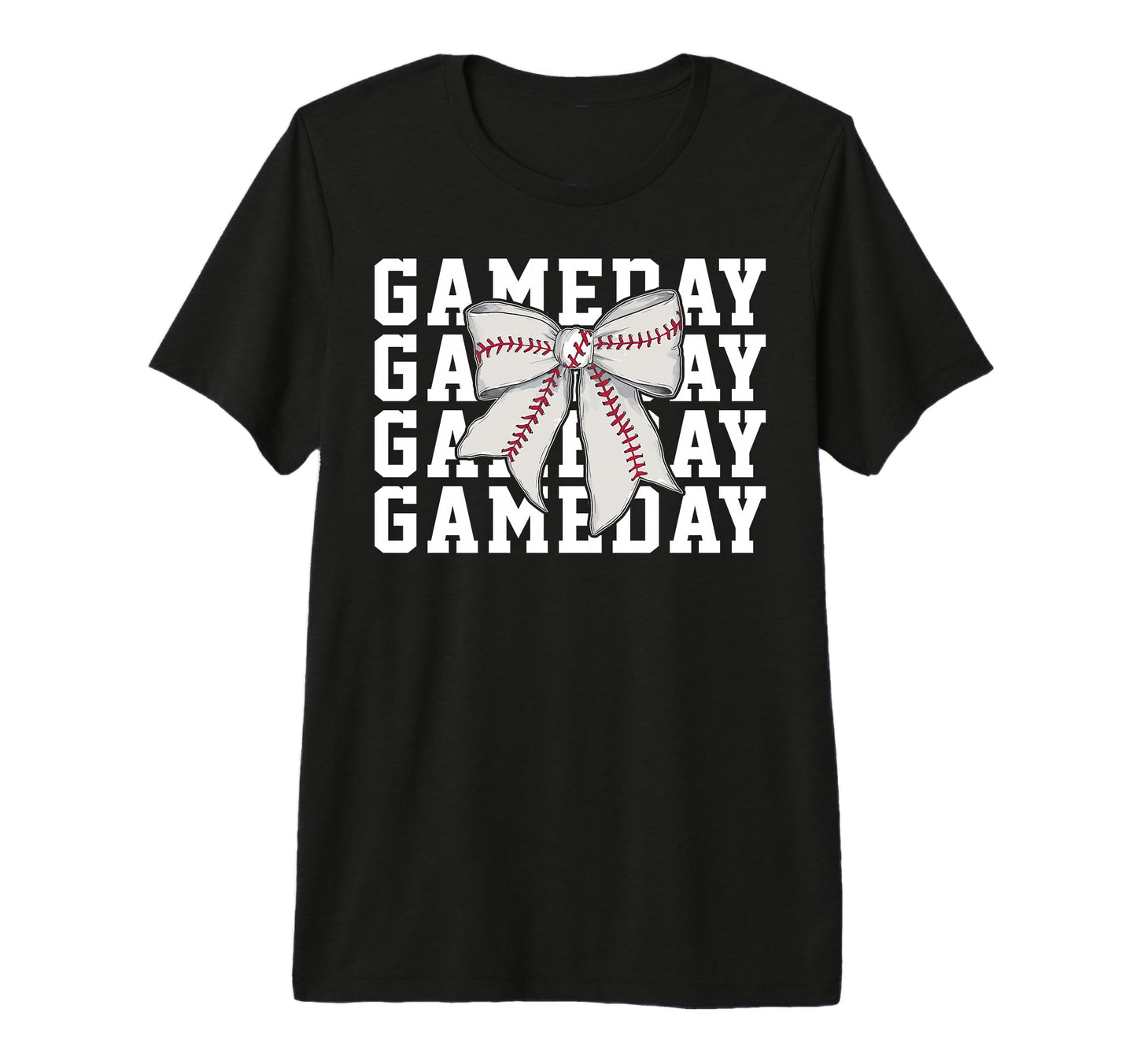 Baseball Lover Coquette Bow Game Day T-Shirt - Graphic Print for Adults - T-Shirt, Sweatshirt, Hoodie