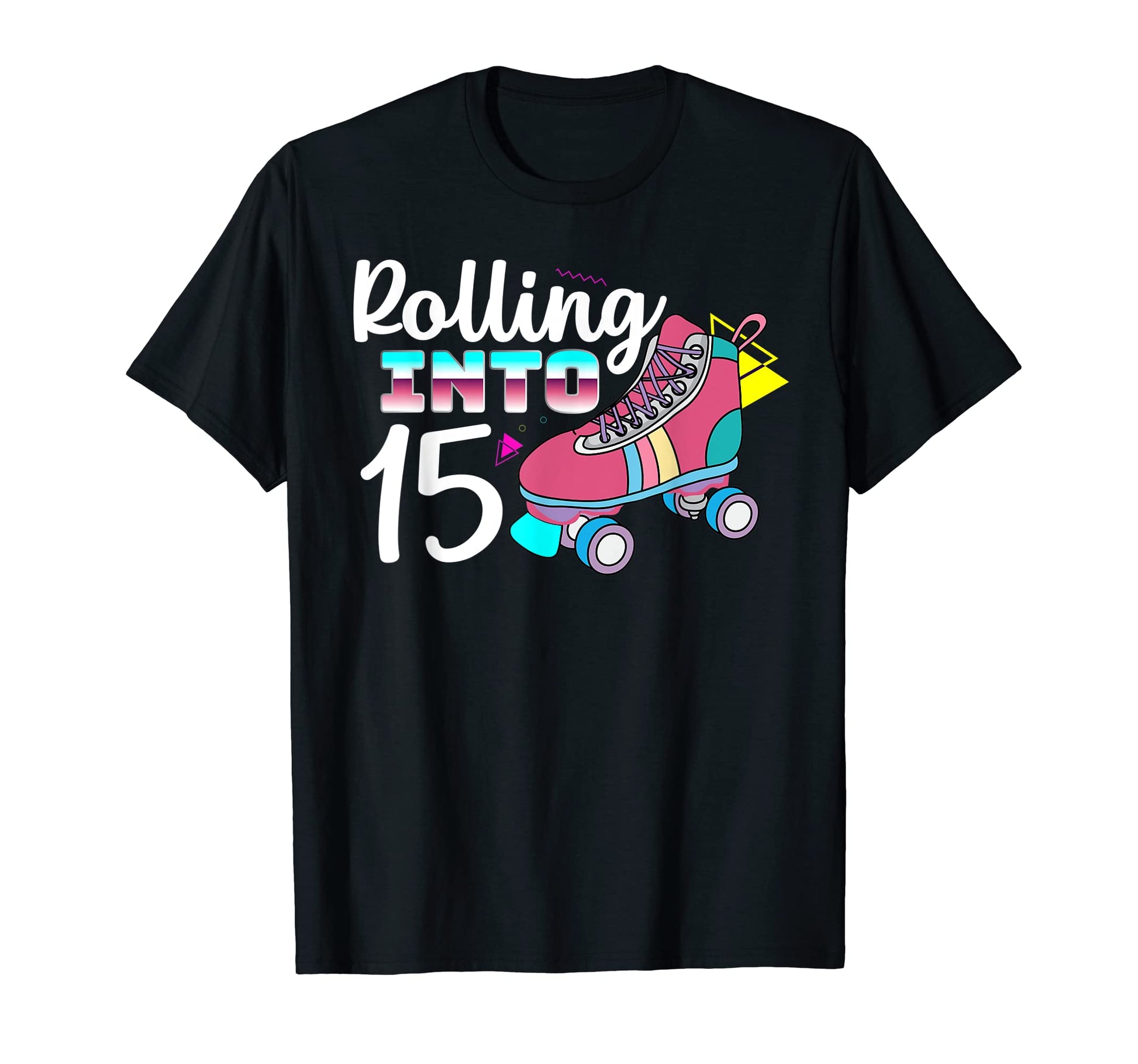 Rolling Into 15Th Birthday Roller Skating T-Shirt - Unique Graphic Unisex - T-Shirt, Sweatshirt, Hoodie