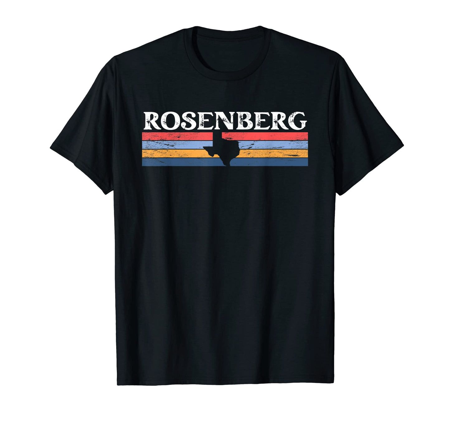 Rosenberg Texas Tx Stripes State 70S T-Shirt - Graphic Print Men Women - T-Shirt, Sweatshirt, Hoodie