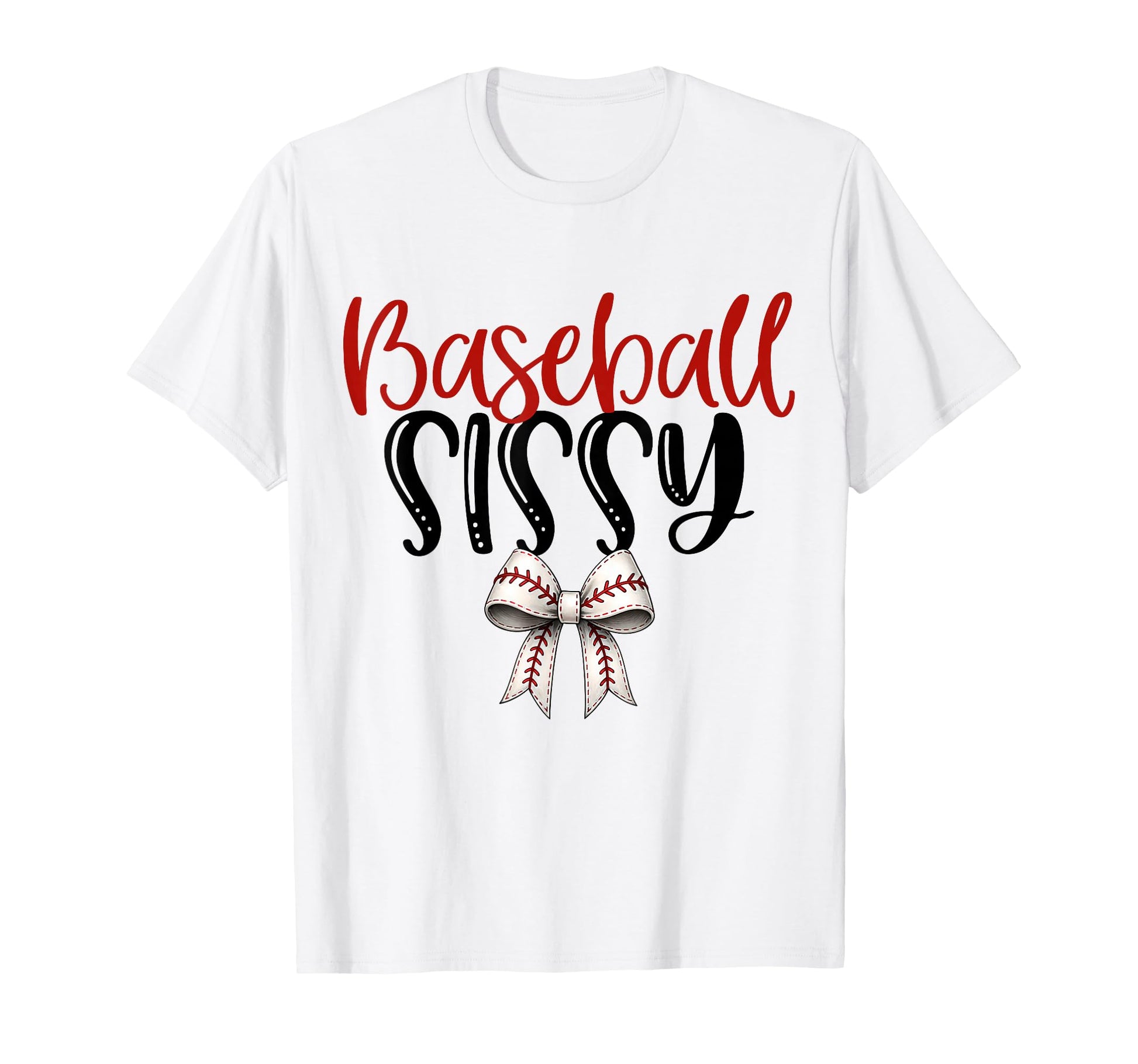 Baseball Sissy Coquette Bow Game Day T-Shirt - Trendy Graphic Unisex - T-Shirt, Sweatshirt, Hoodie