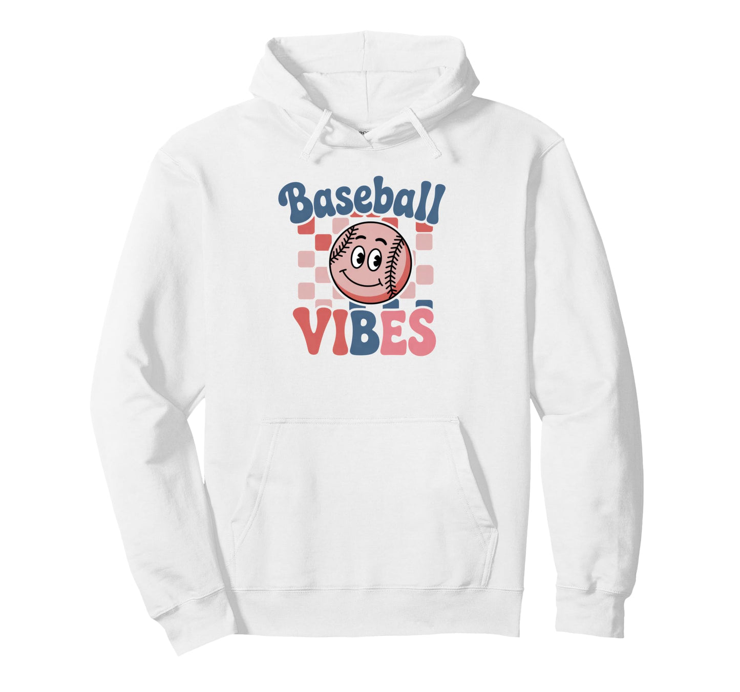 Baseball Vibes Groovy Ball Fan Hoodie - Aesthetic Graphic Men Women - T-Shirt, Sweatshirt, Hoodie