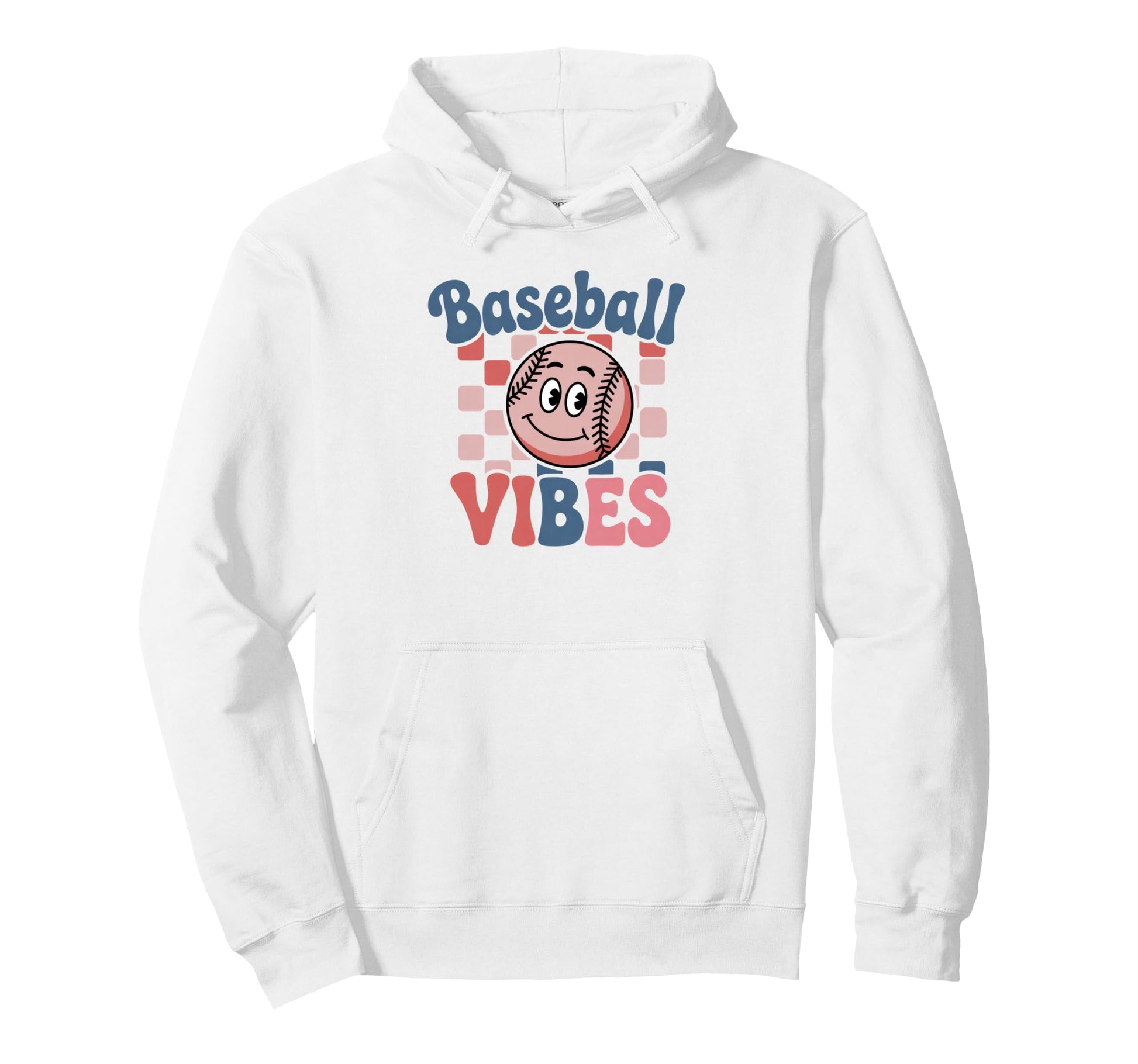 Baseball Vibes Groovy Ball Fan Hoodie - Aesthetic Graphic Men Women - T-Shirt, Sweatshirt, Hoodie